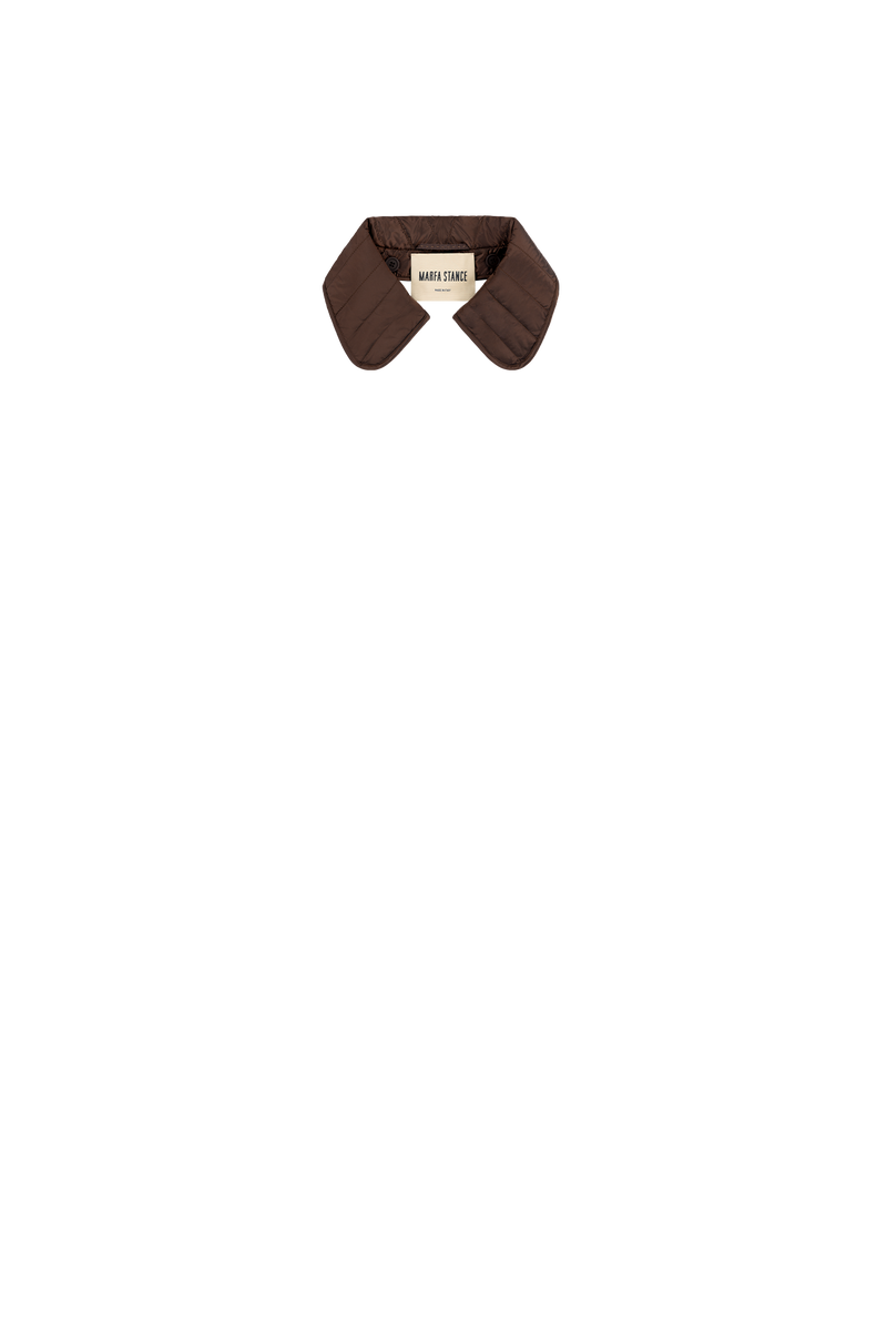 Quilted Collar - Dark Sienna / Soft Peach - Layer 8