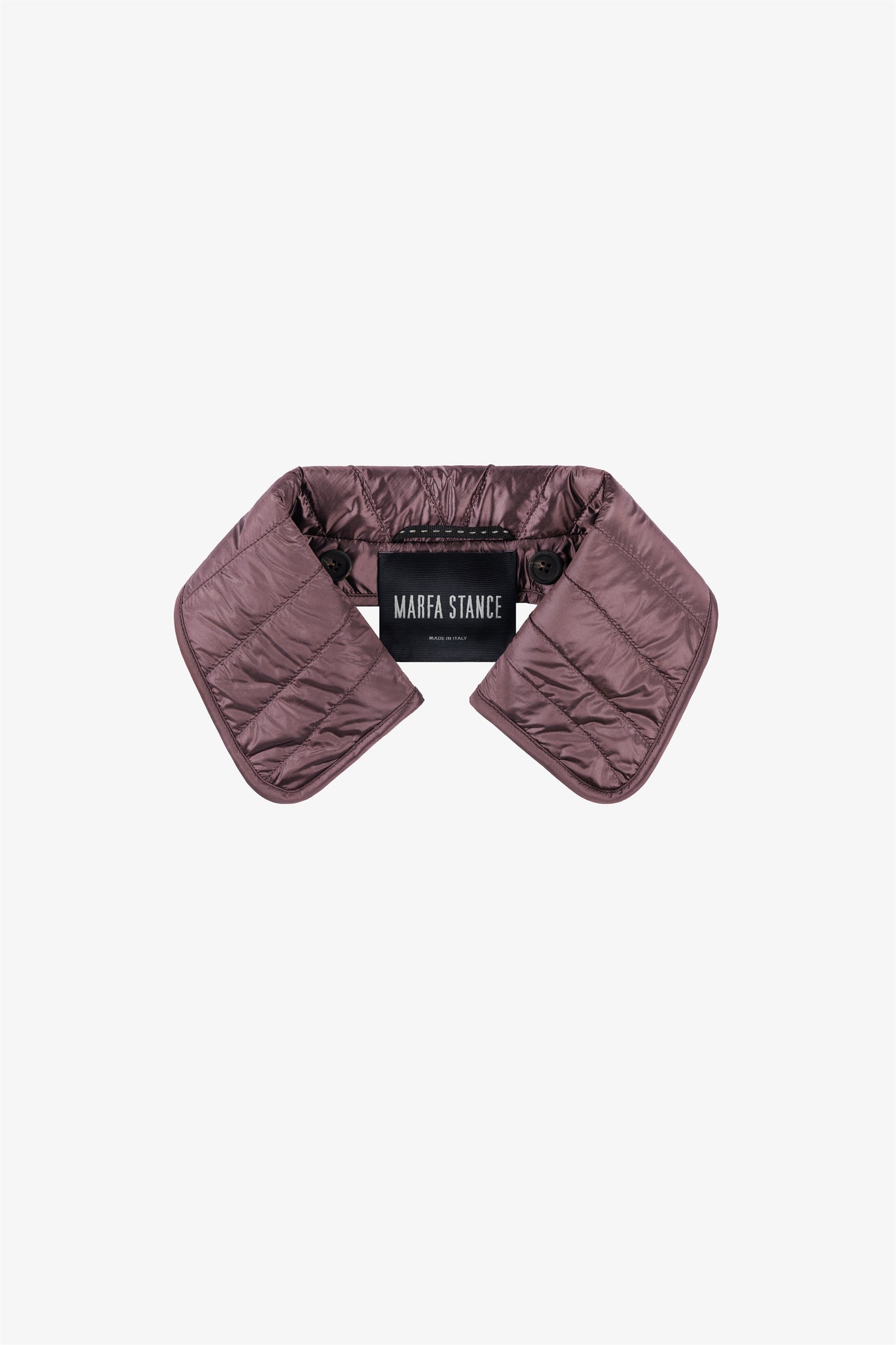 Quilted Nylon & Wool Collar - Amethyst / Heather Grey