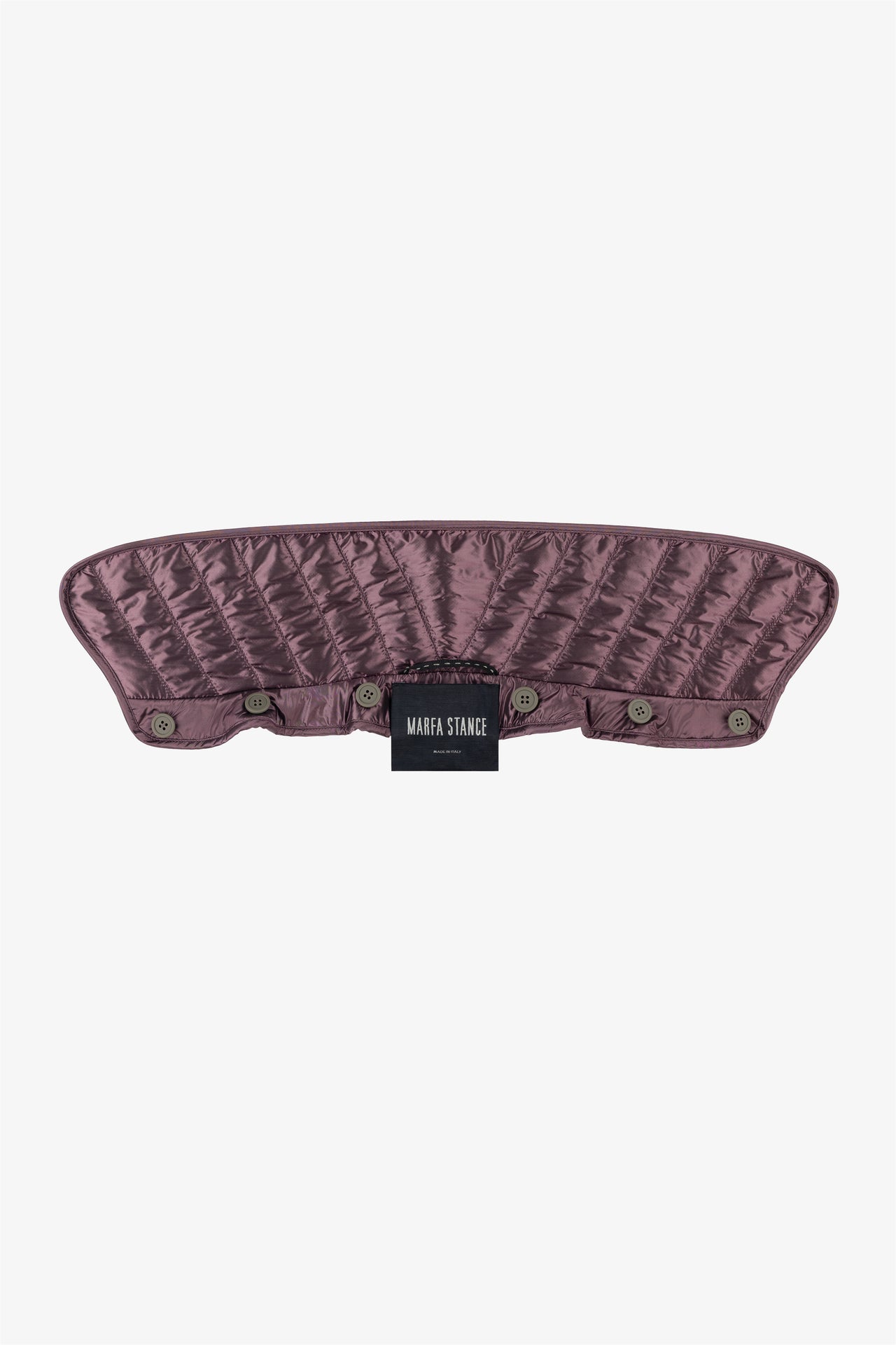 Quilted Nylon & Wool Collar - Amethyst / Heather Grey