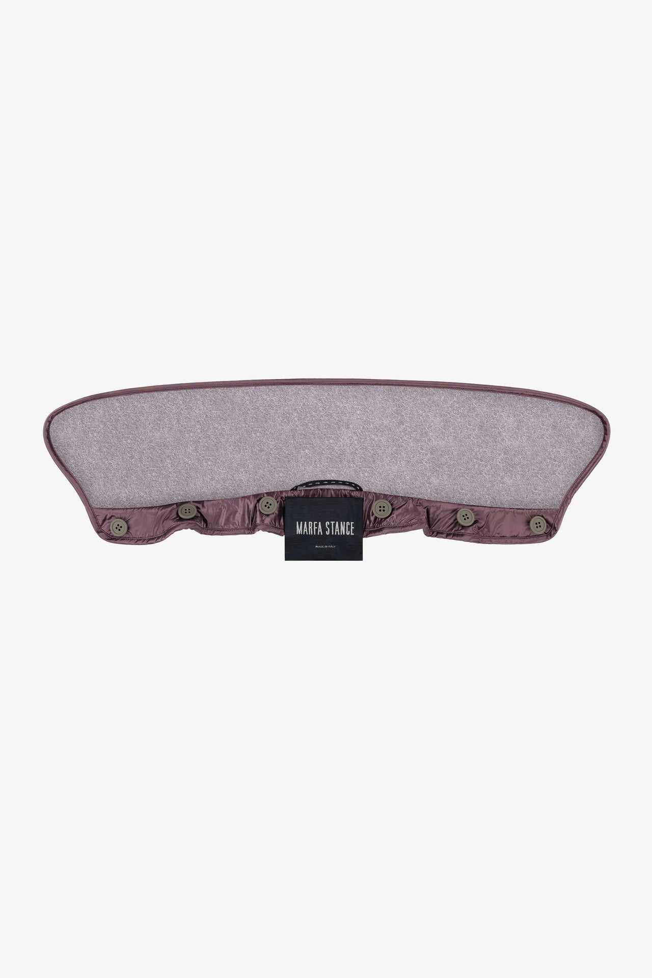 Quilted Nylon & Wool Collar - Amethyst / Heather Grey