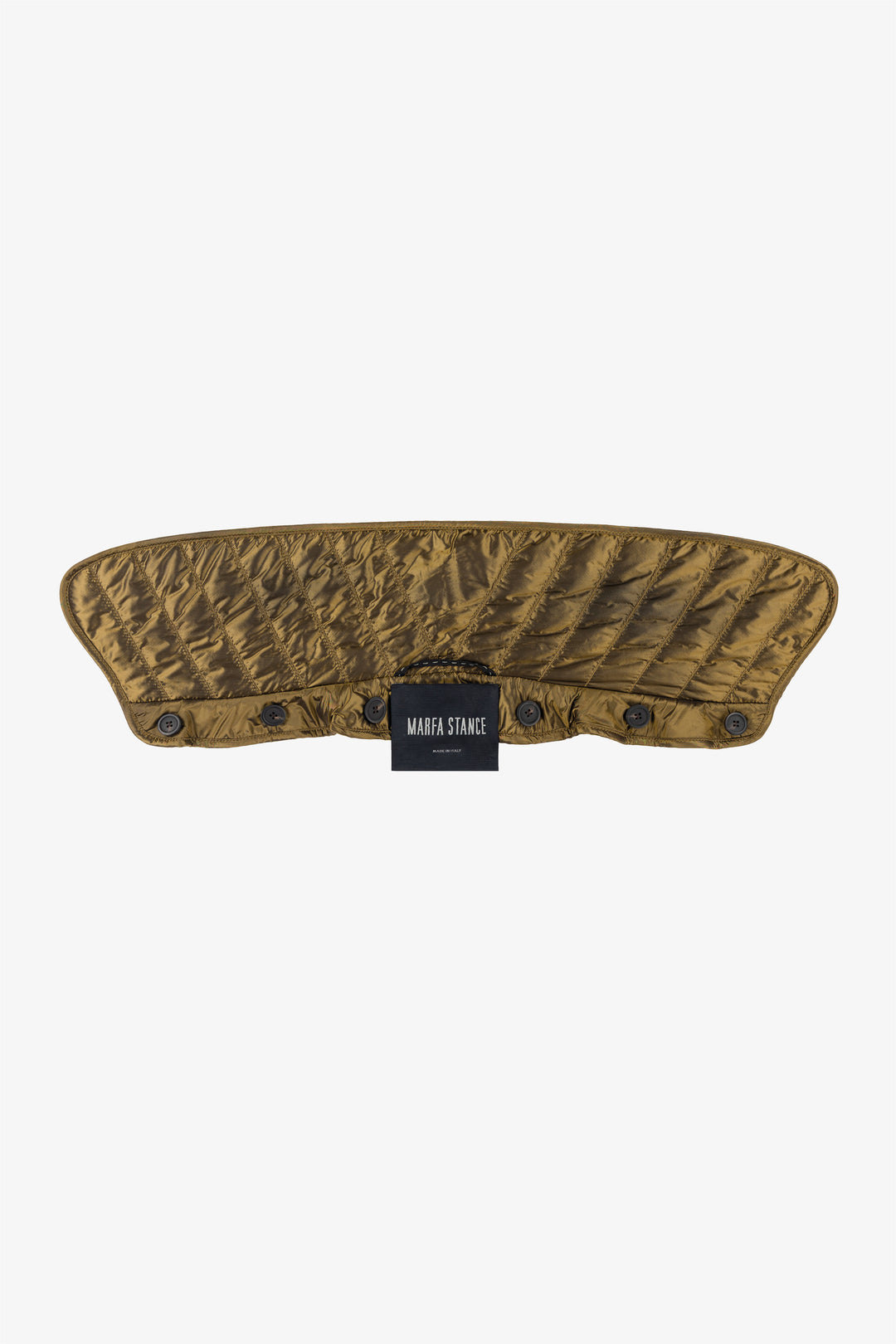 Quilted Nylon & Wool Collar - Antique Gold / Black