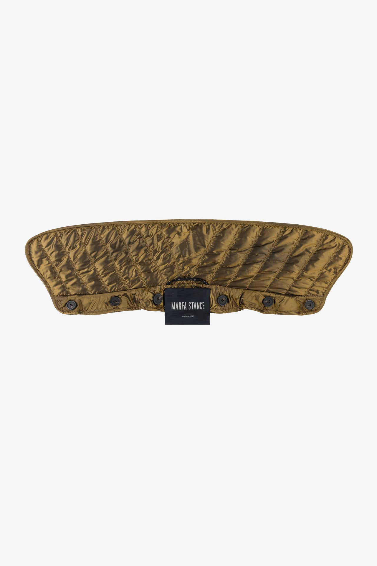 Quilted Nylon & Wool Collar - Antique Gold / Black