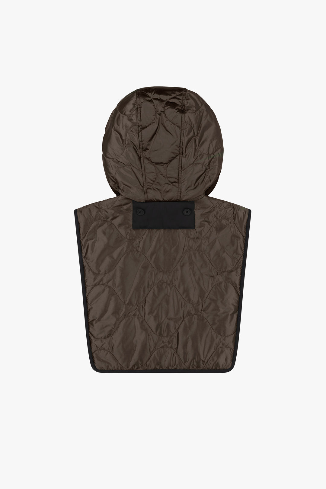 Quilted Zip Hood - Black / Antique Gold
