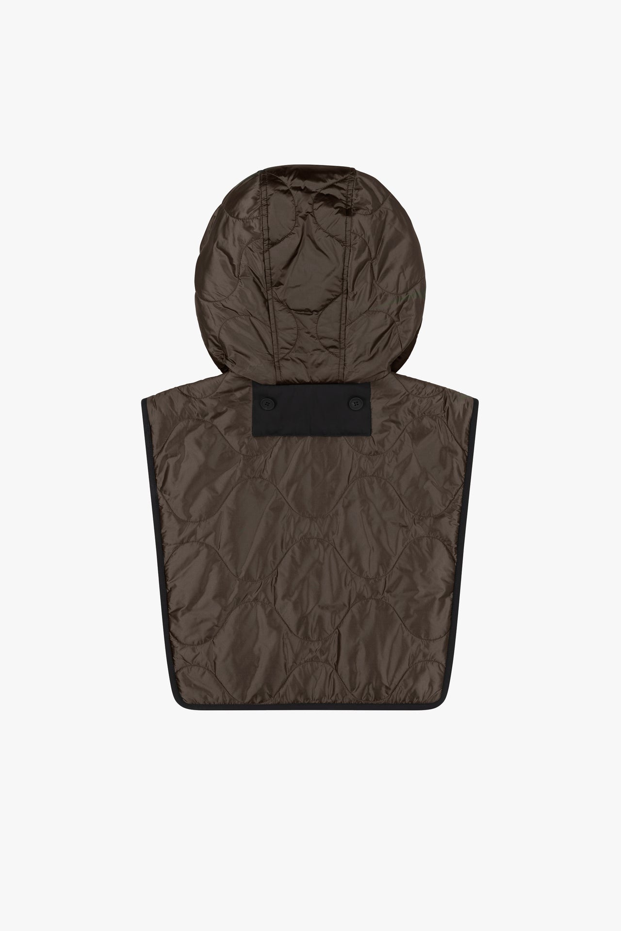 Quilted Zip Hood - Black / Antique Gold