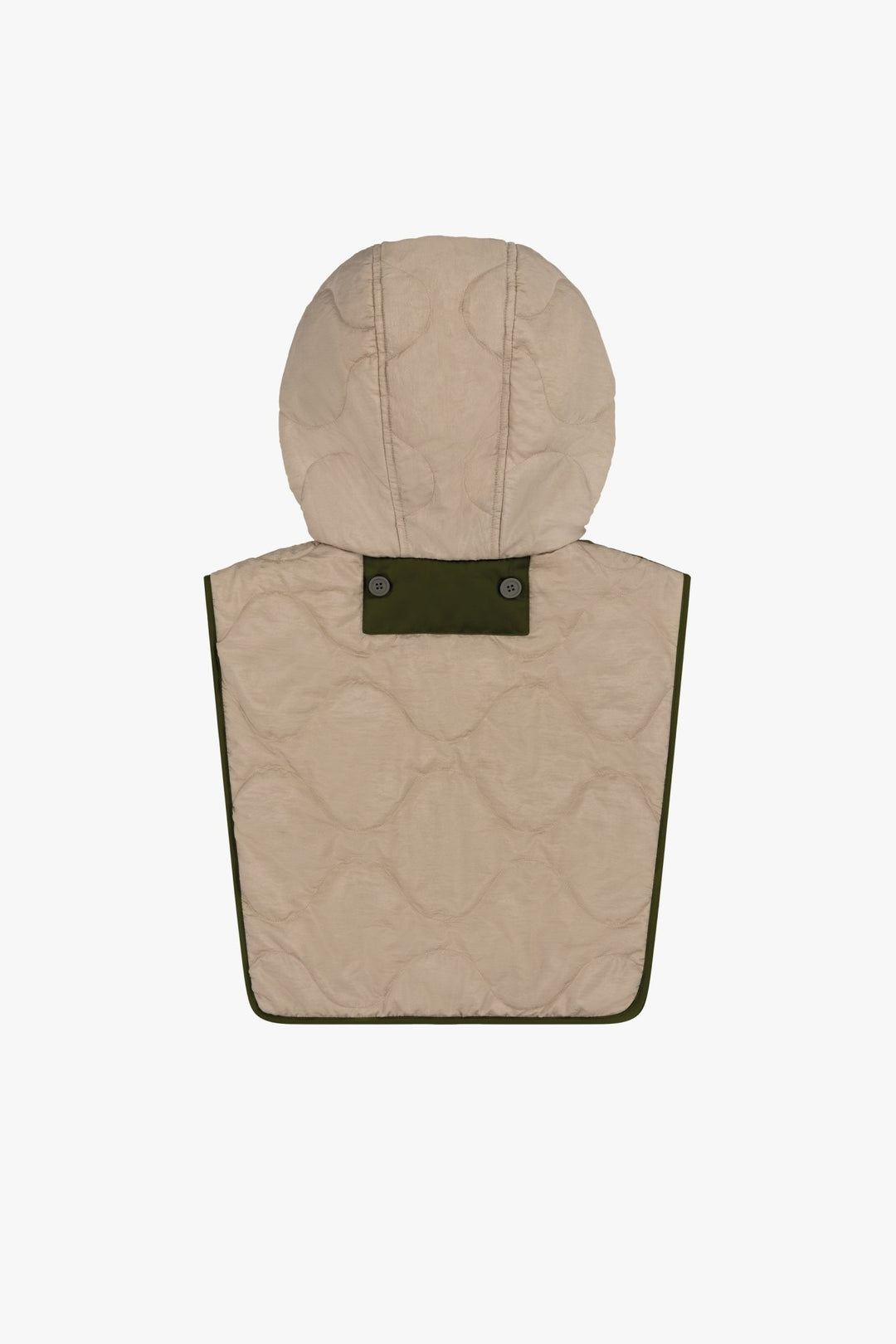 Quilted Zip Hood - Antique Gold / Chartreuse