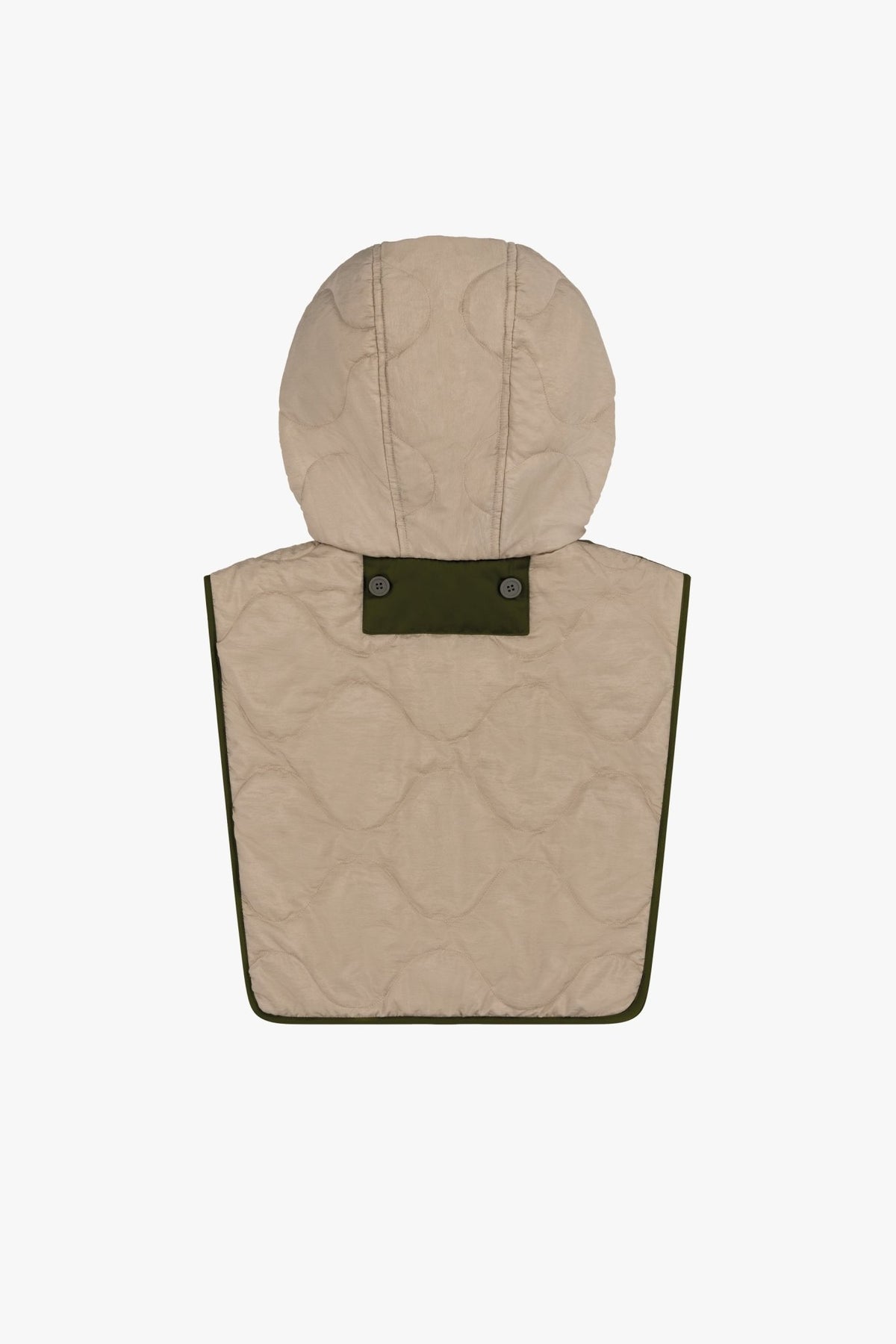 Quilted Zip Hood - Antique Gold / Chartreuse