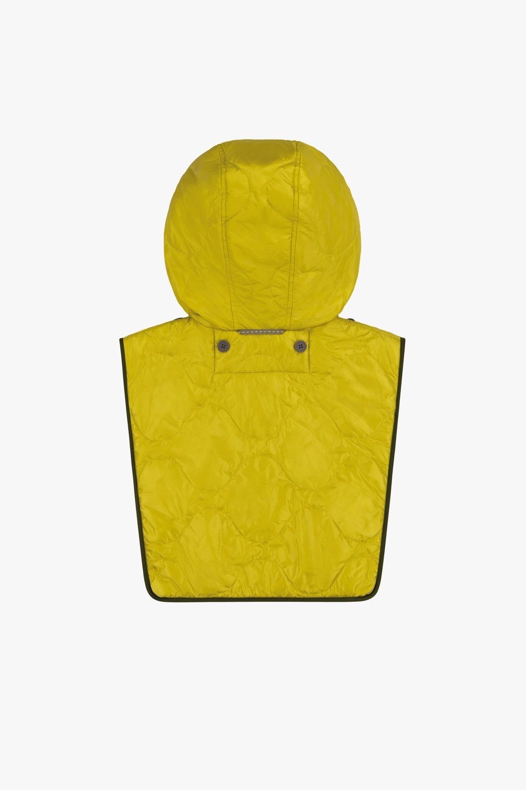 Quilted Zip Hood - Antique Gold / Chartreuse