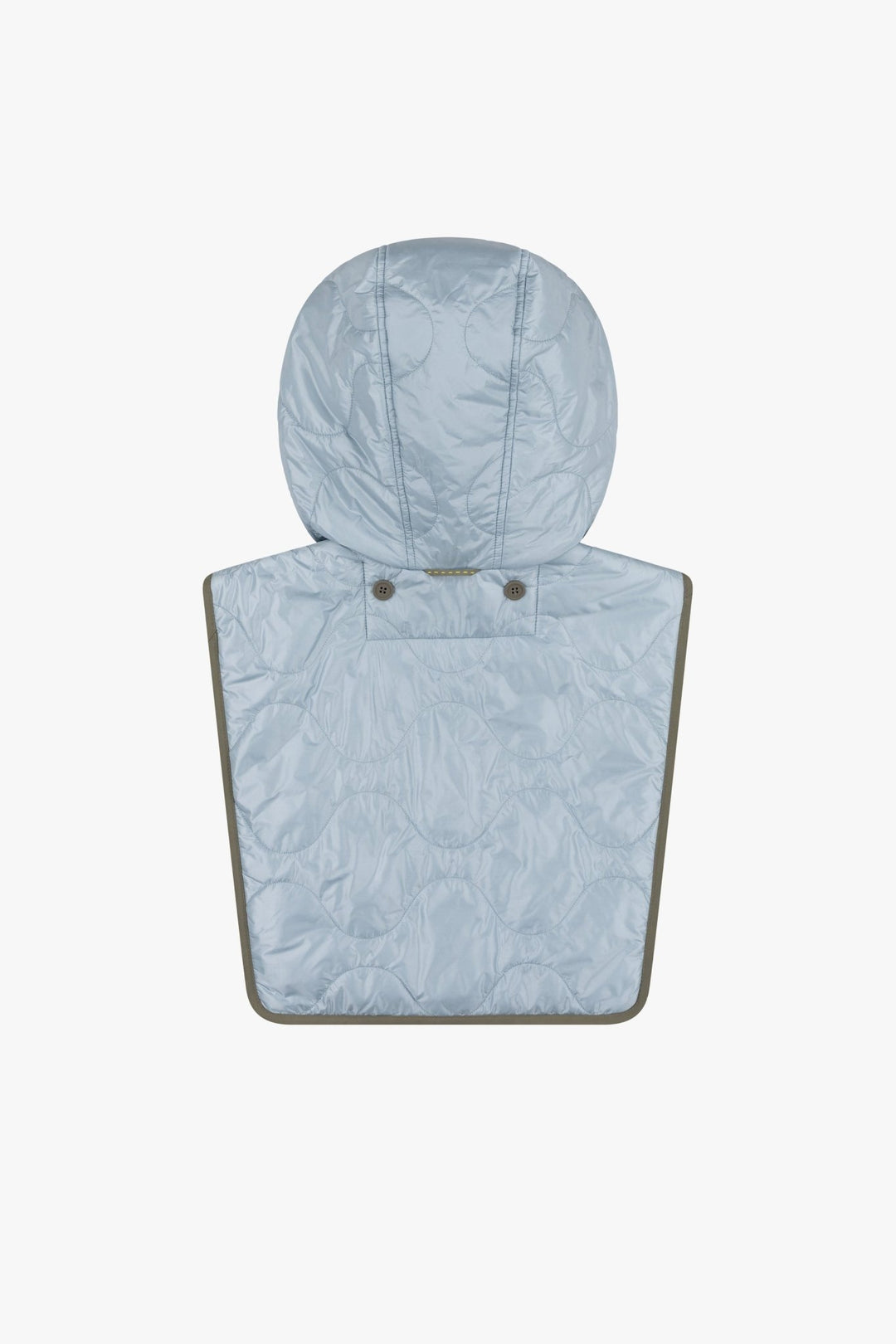 Quilted Zip Hood - Dove Grey / Glacier Blue