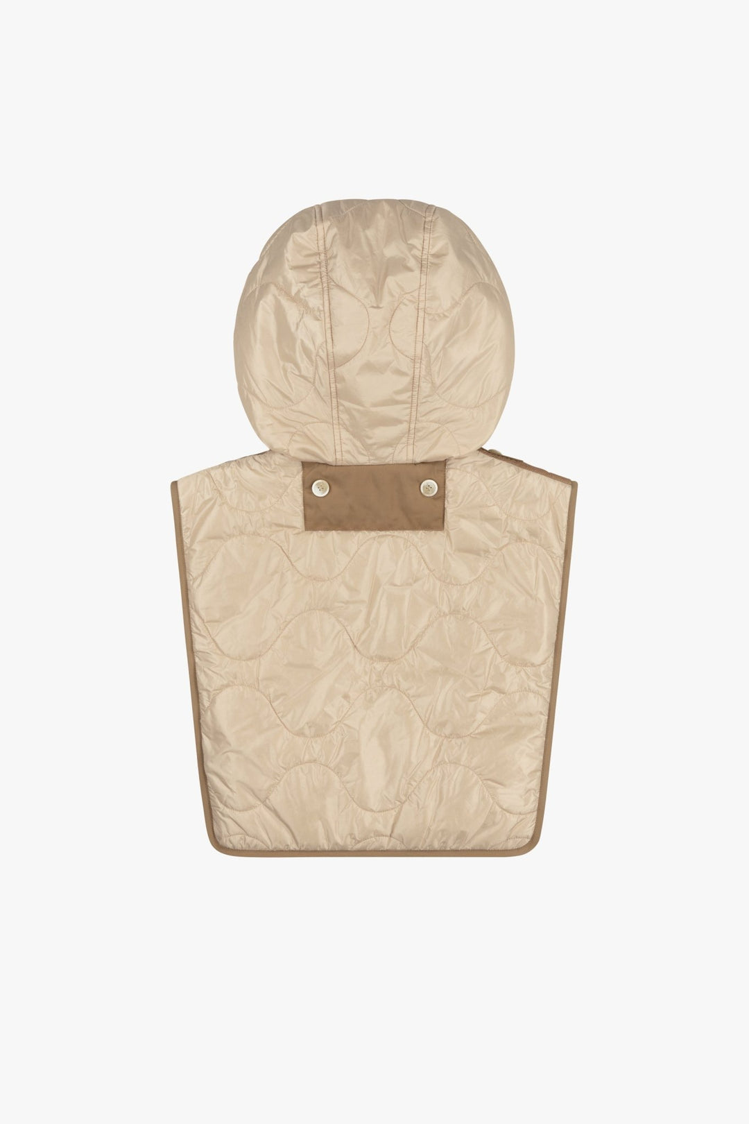 Quilted Zip Hood - Mocha Brown / Antique Gold