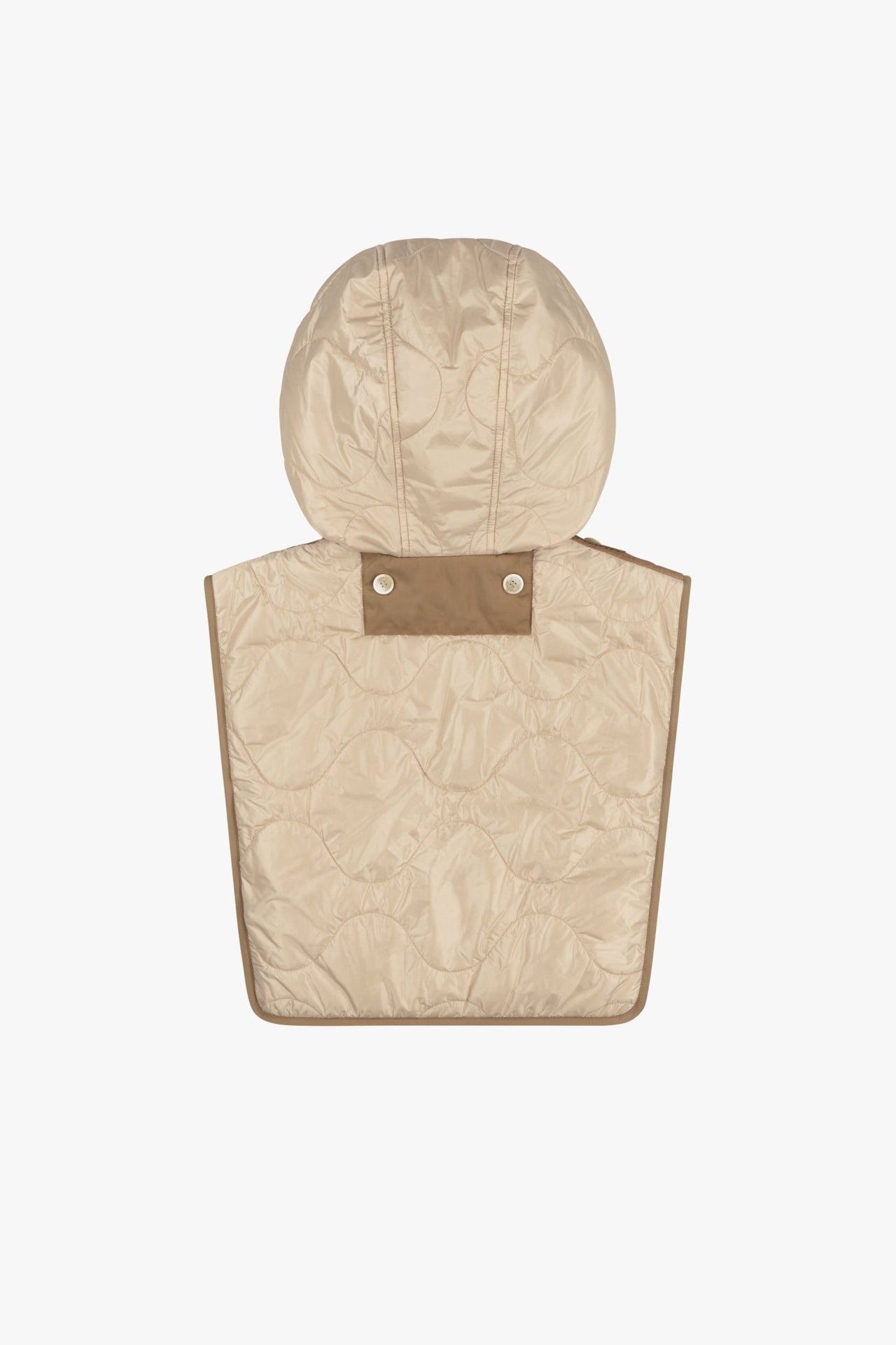 Quilted Zip Hood - Mocha Brown / Antique Gold