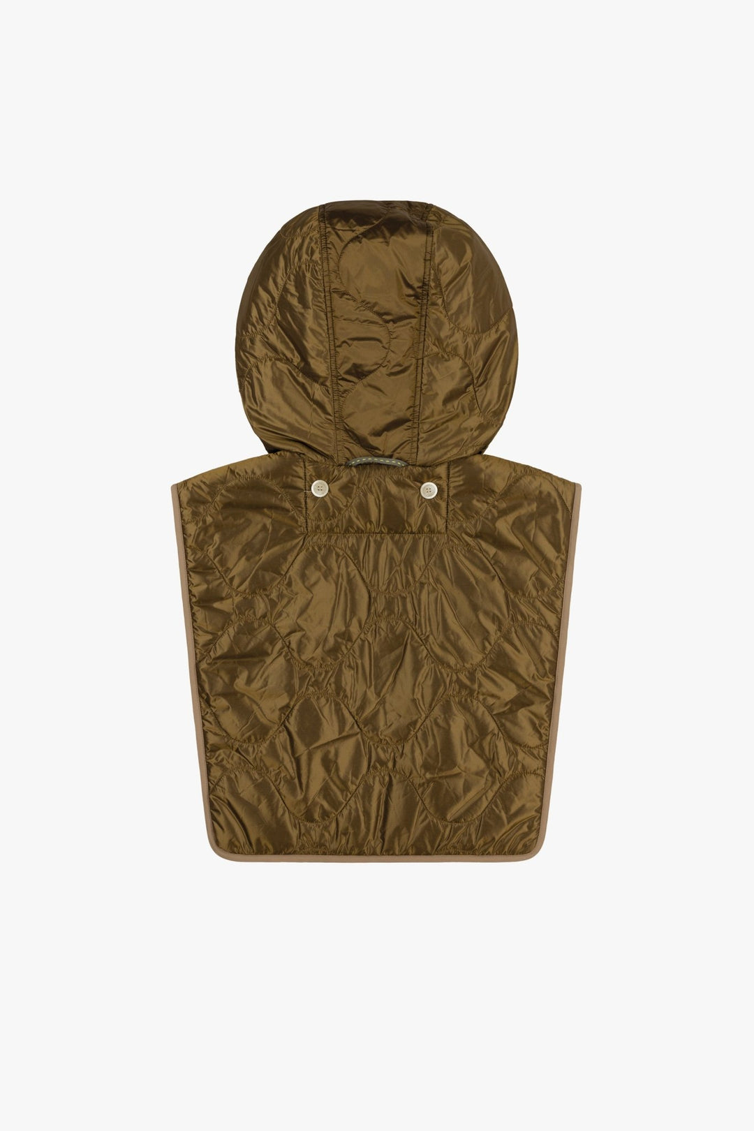 Quilted Zip Hood - Mocha Brown / Antique Gold