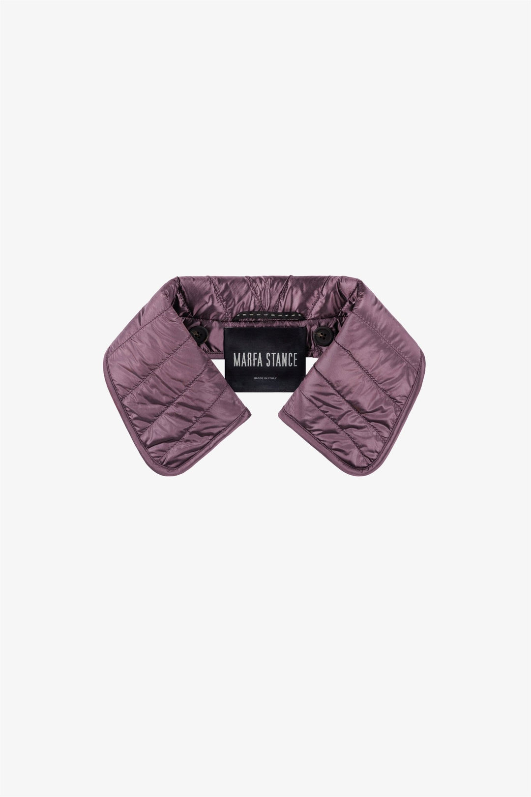 Quilted Nylon & Wool Collar - Amethyst / Heather Grey