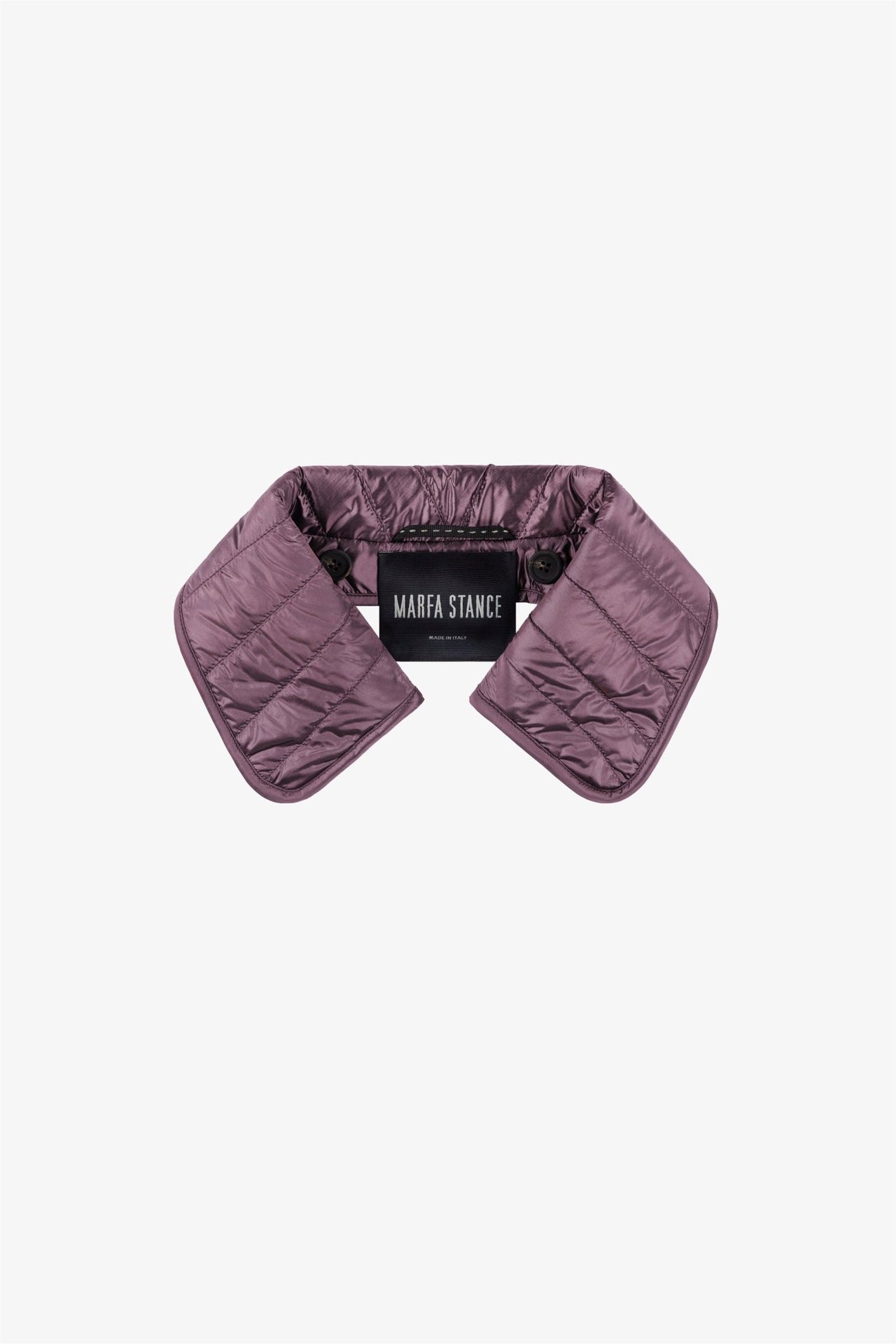 Quilted Nylon & Wool Collar - Amethyst / Heather Grey