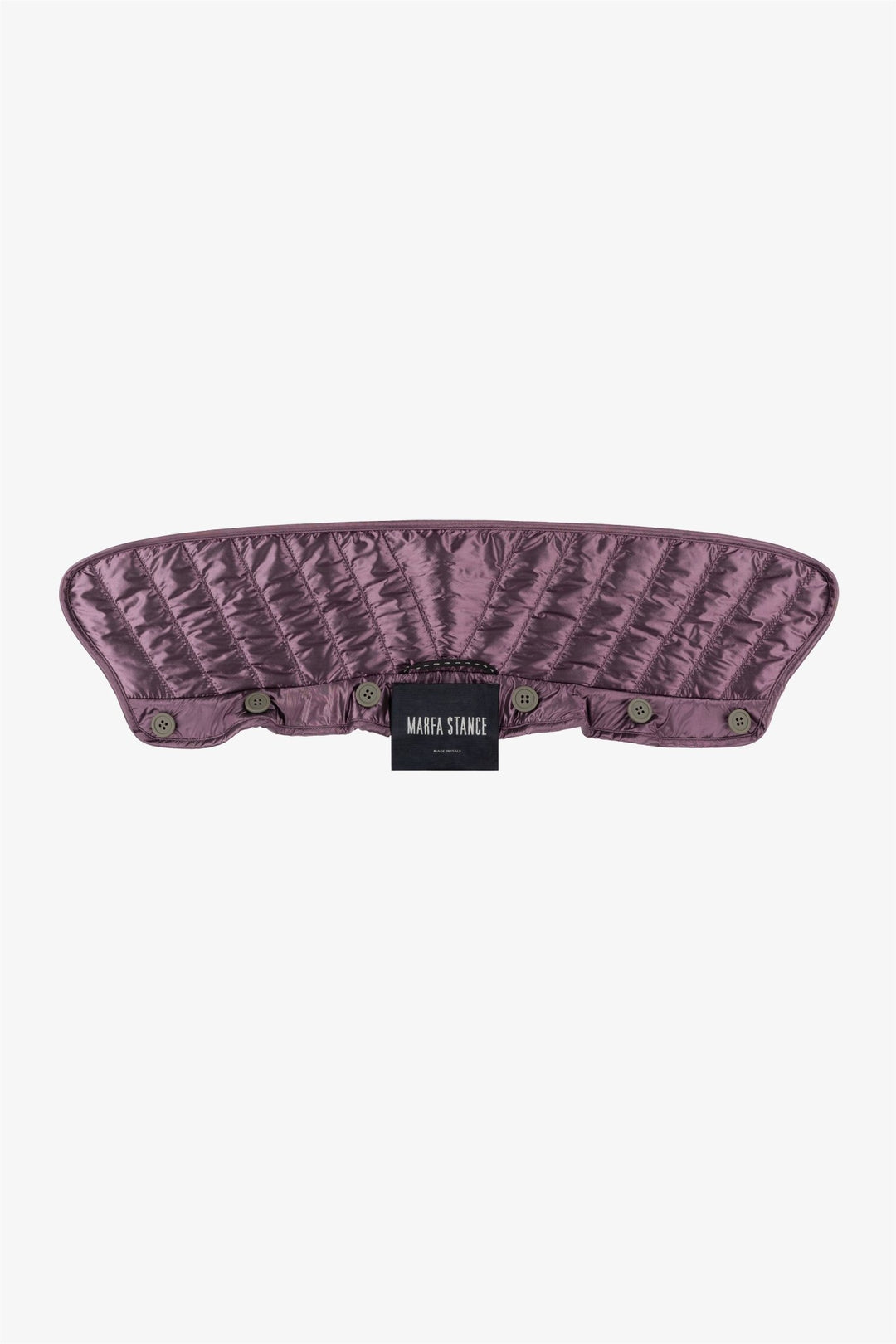 Quilted Nylon & Wool Collar - Amethyst / Heather Grey