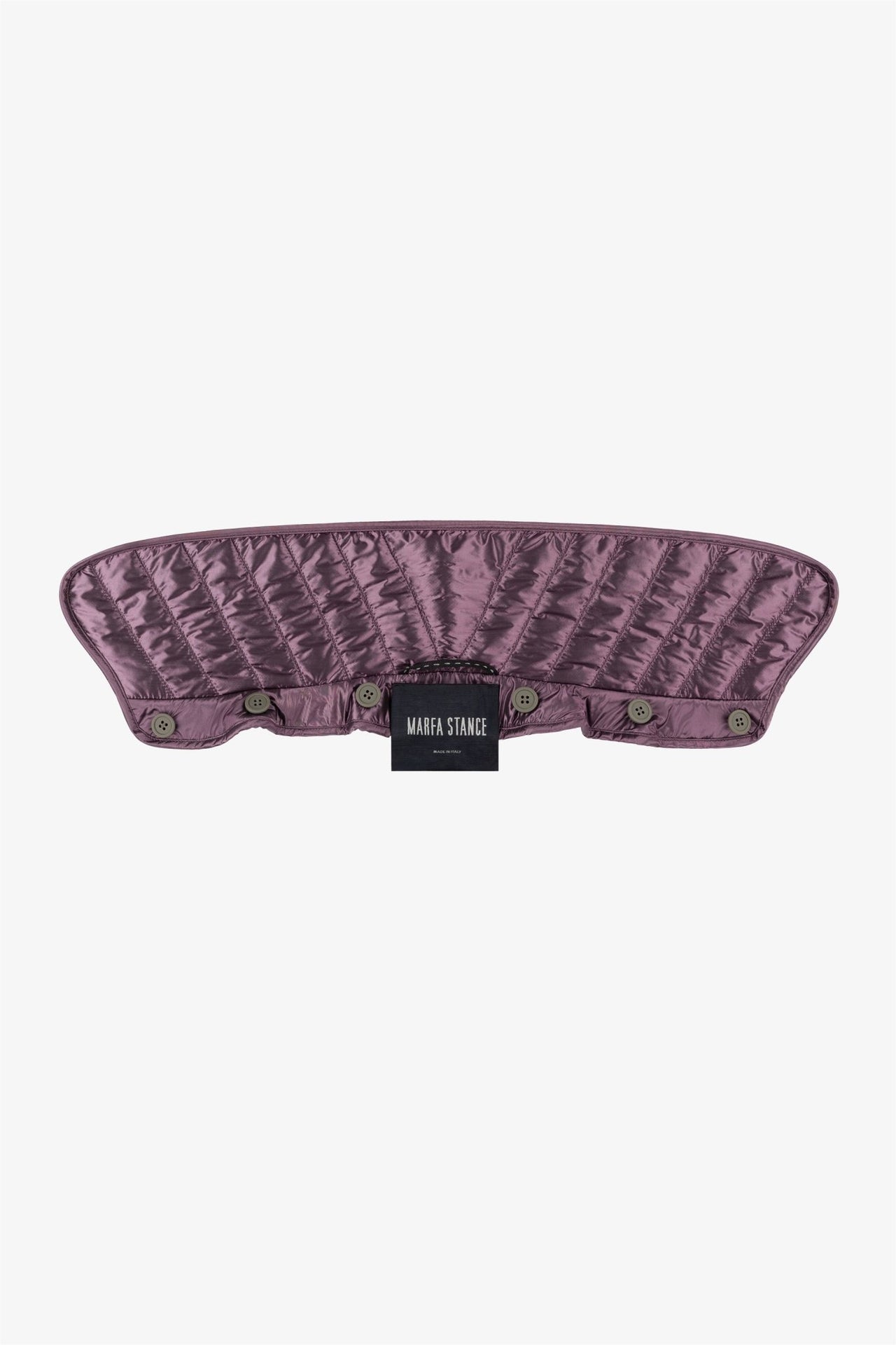 Quilted Nylon & Wool Collar - Amethyst / Heather Grey