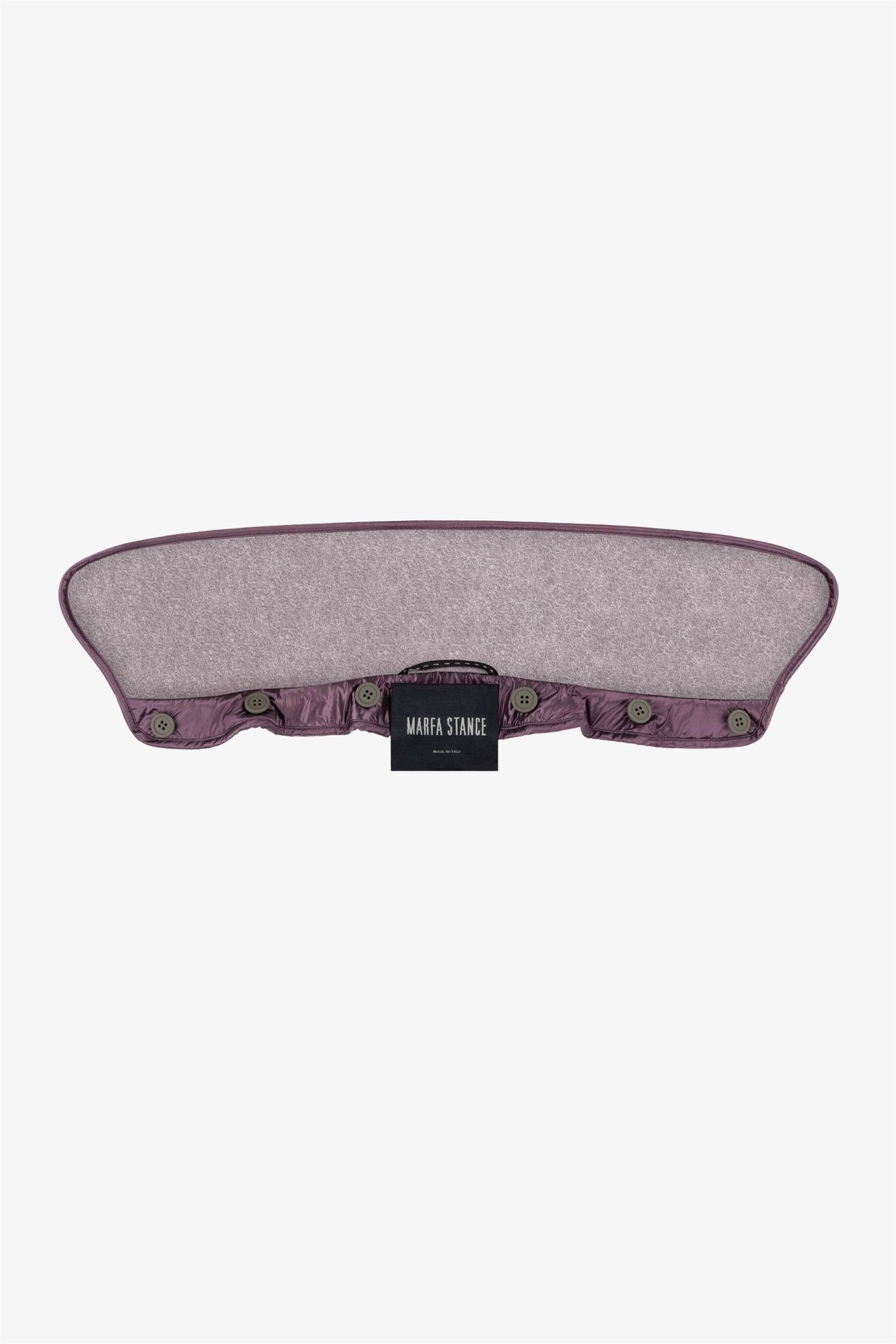 Quilted Nylon & Wool Collar - Amethyst / Heather Grey