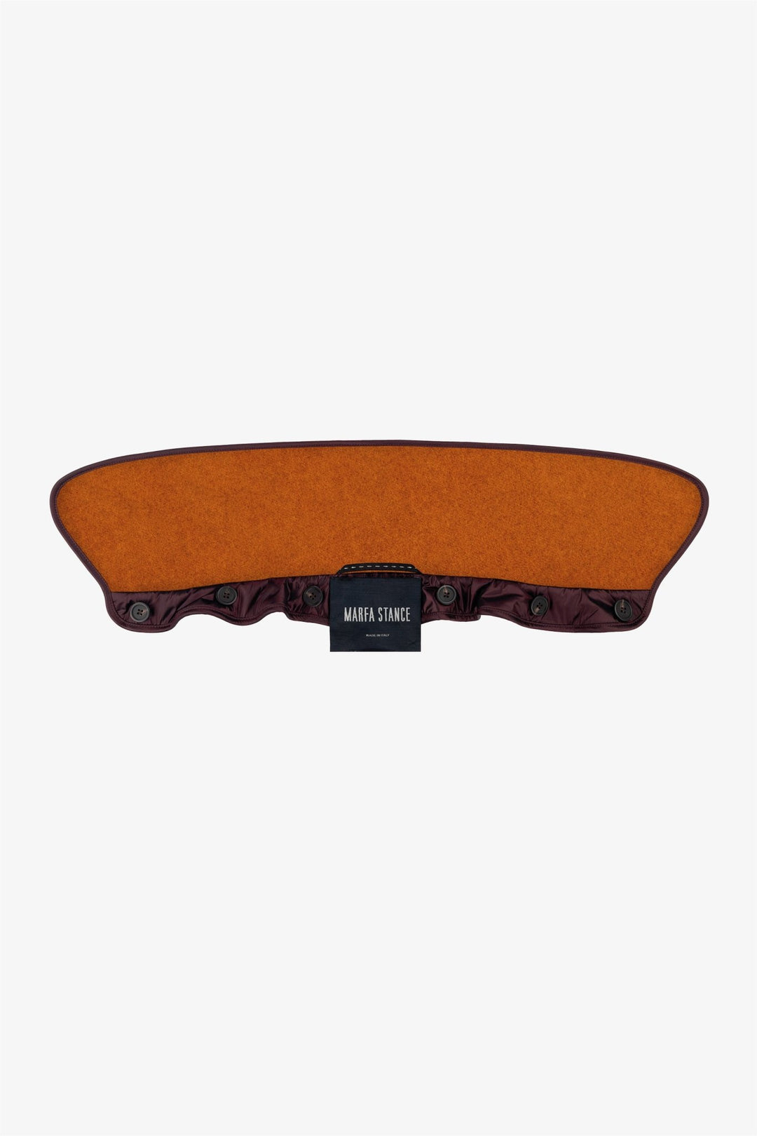 Quilted Nylon & Wool Collar - Bordeaux / Sienna