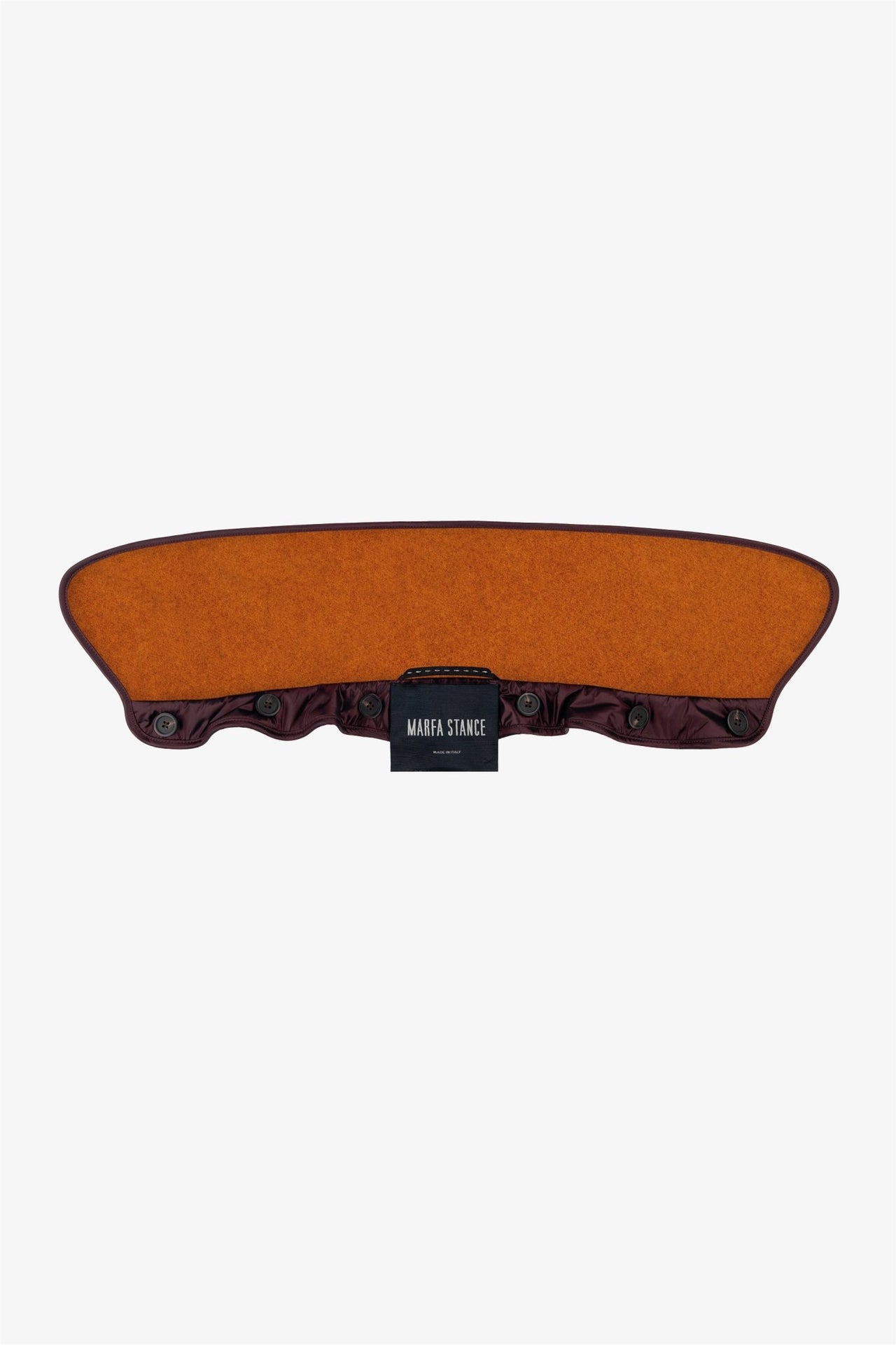 Quilted Nylon & Wool Collar - Bordeaux / Sienna