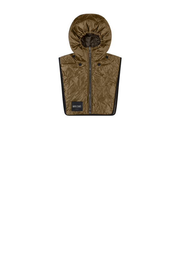 Quilted Zip Hood - Black / Antique Gold - Layer 4