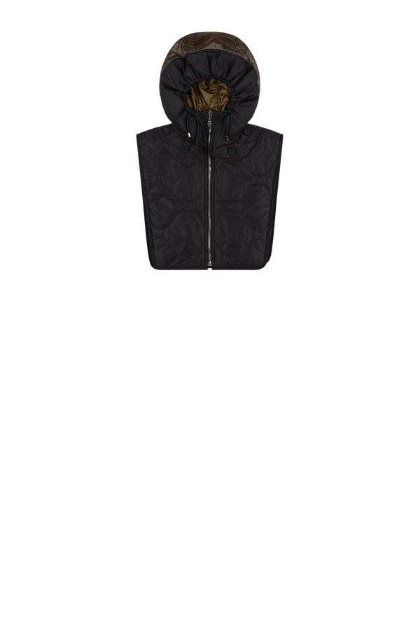 Quilted Zip Hood - Black / Antique Gold - Layer 4