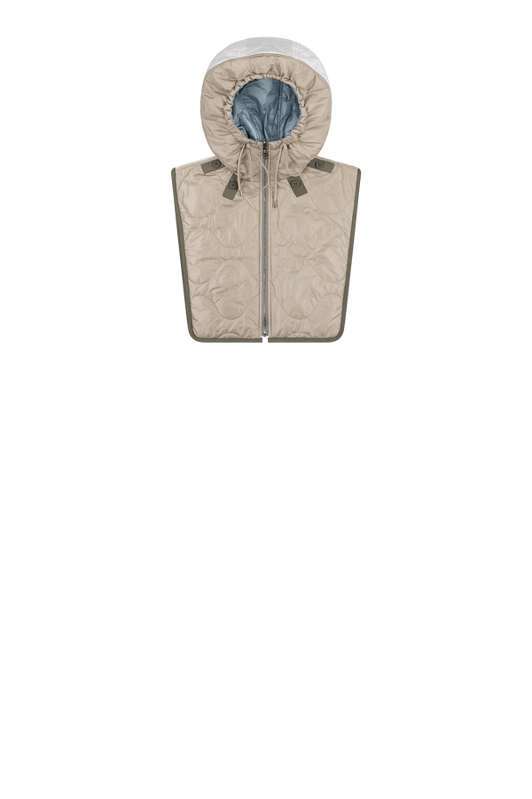 Quilted Zip Hood - Dove Grey / Glacier Blue - Layer 4