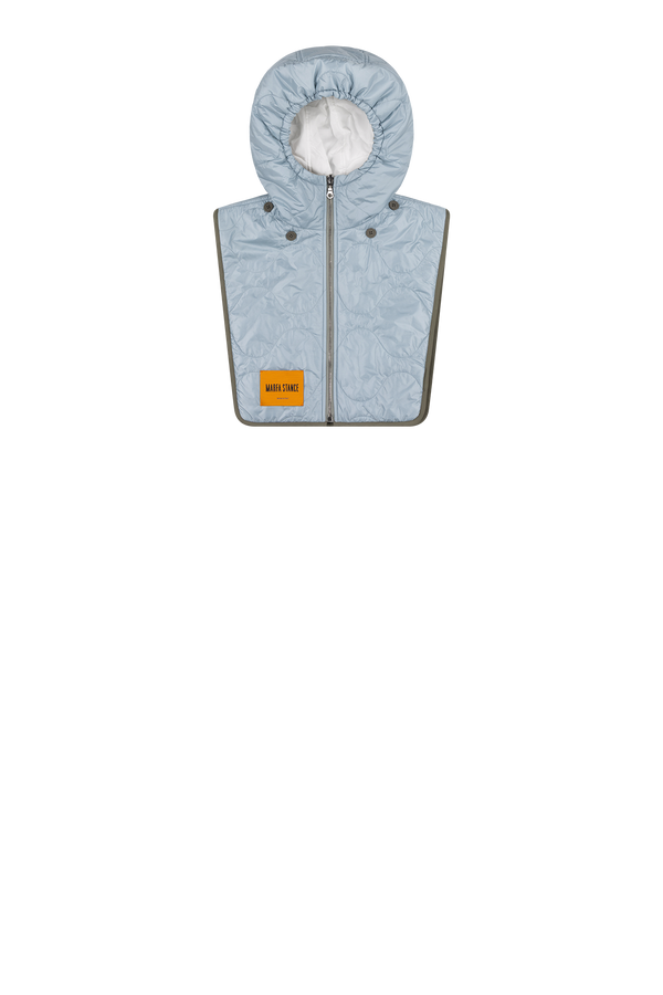 Quilted Zip Hood - Dove Grey / Glacier Blue - Layer 4