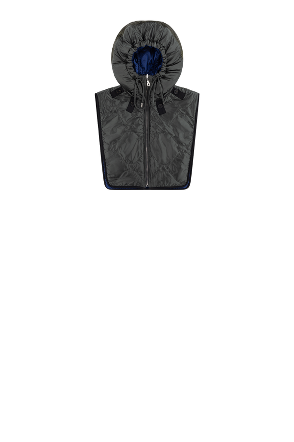 Quilted Zip Hood - Anthracite / Bright Navy - Layer 4