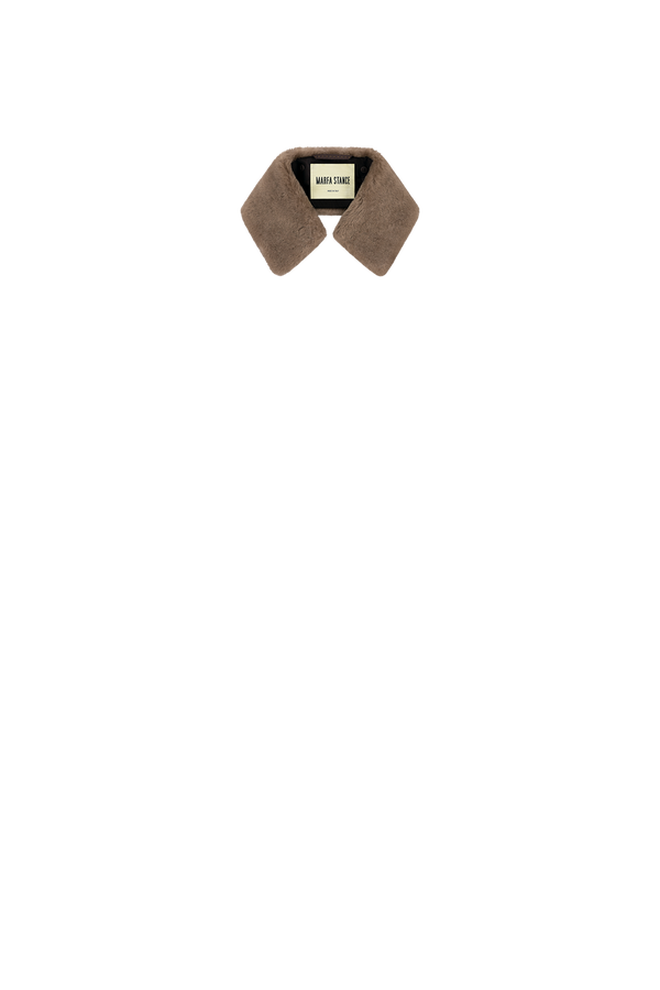 Shearling Collar - Light Brown - Layer 8