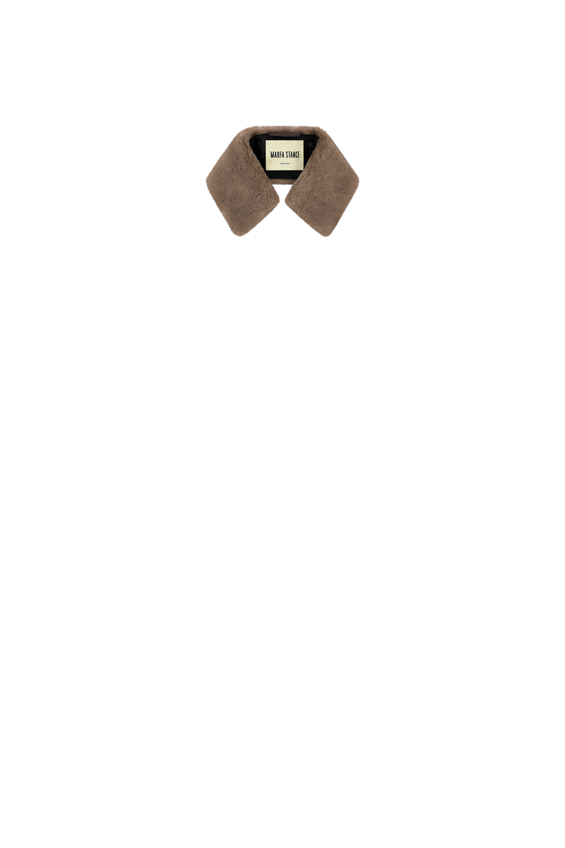 Shearling Collar - Light Brown - Layer 8