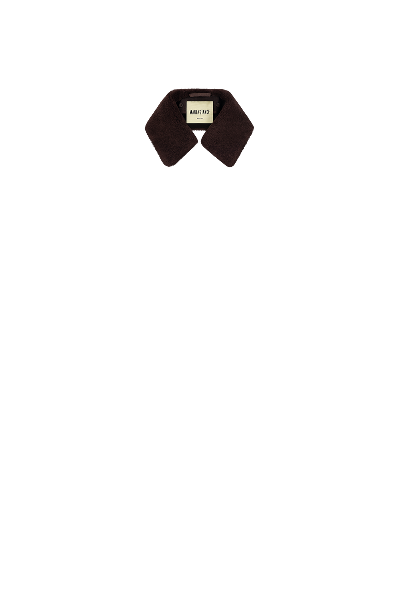 Shearling Collar - Dark Brown - Layer 8