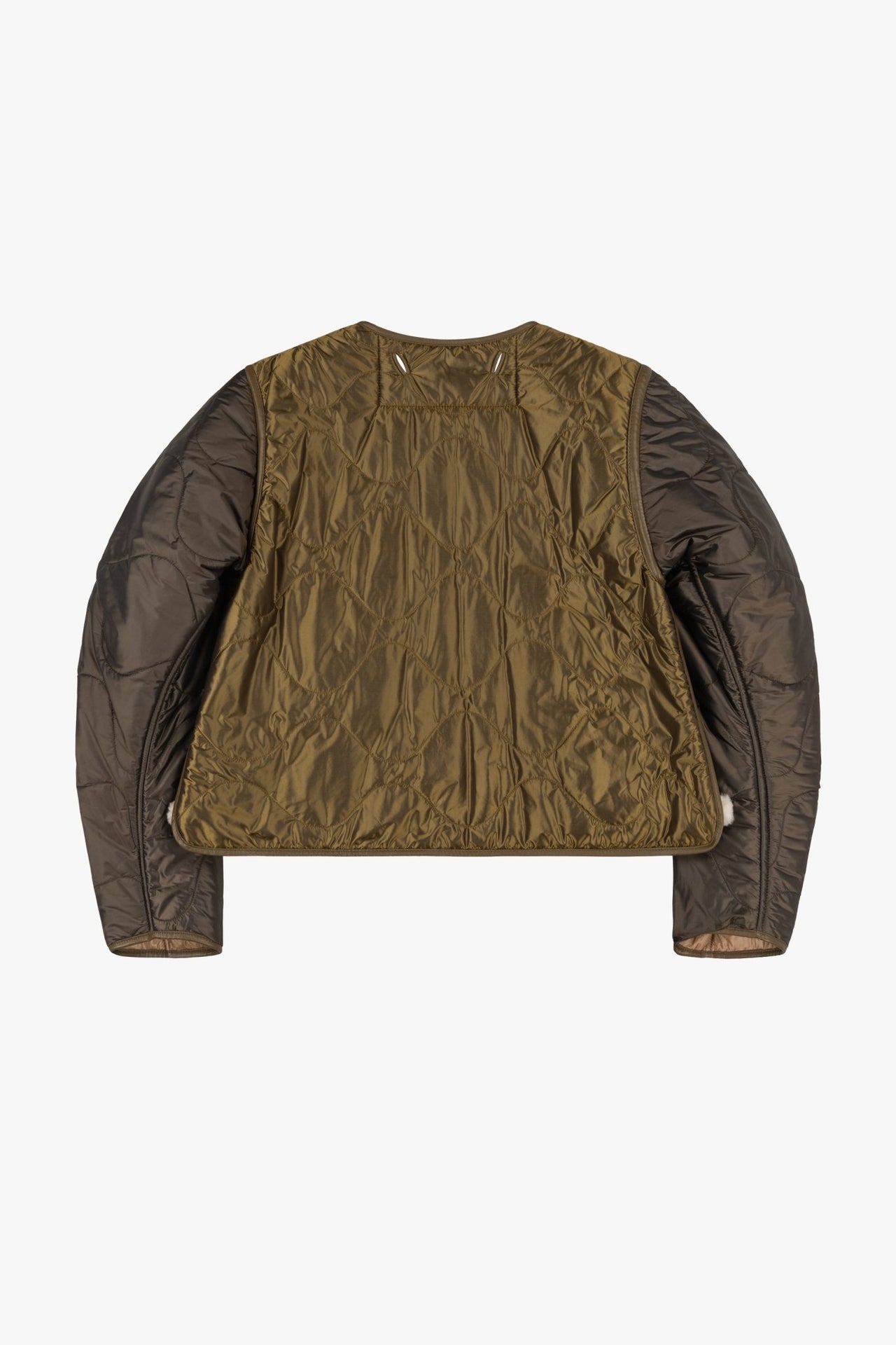 Aviator Shearling Jacket - Moss / Blush