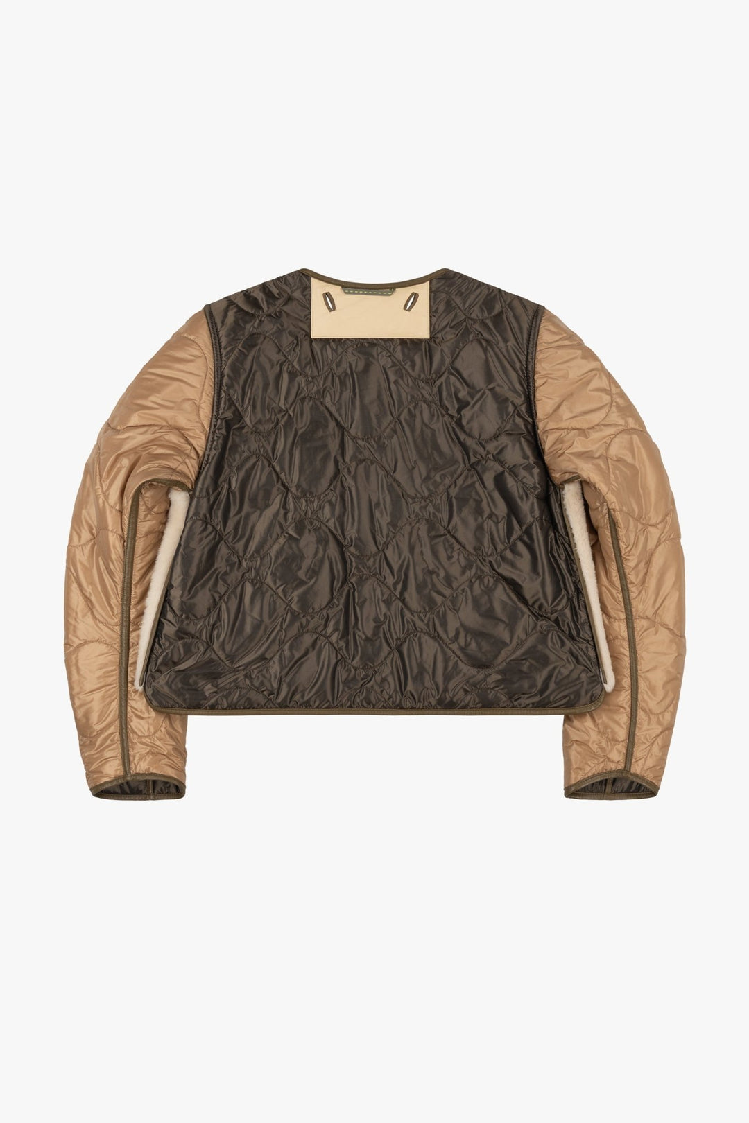 Aviator Shearling Jacket - Moss / Blush