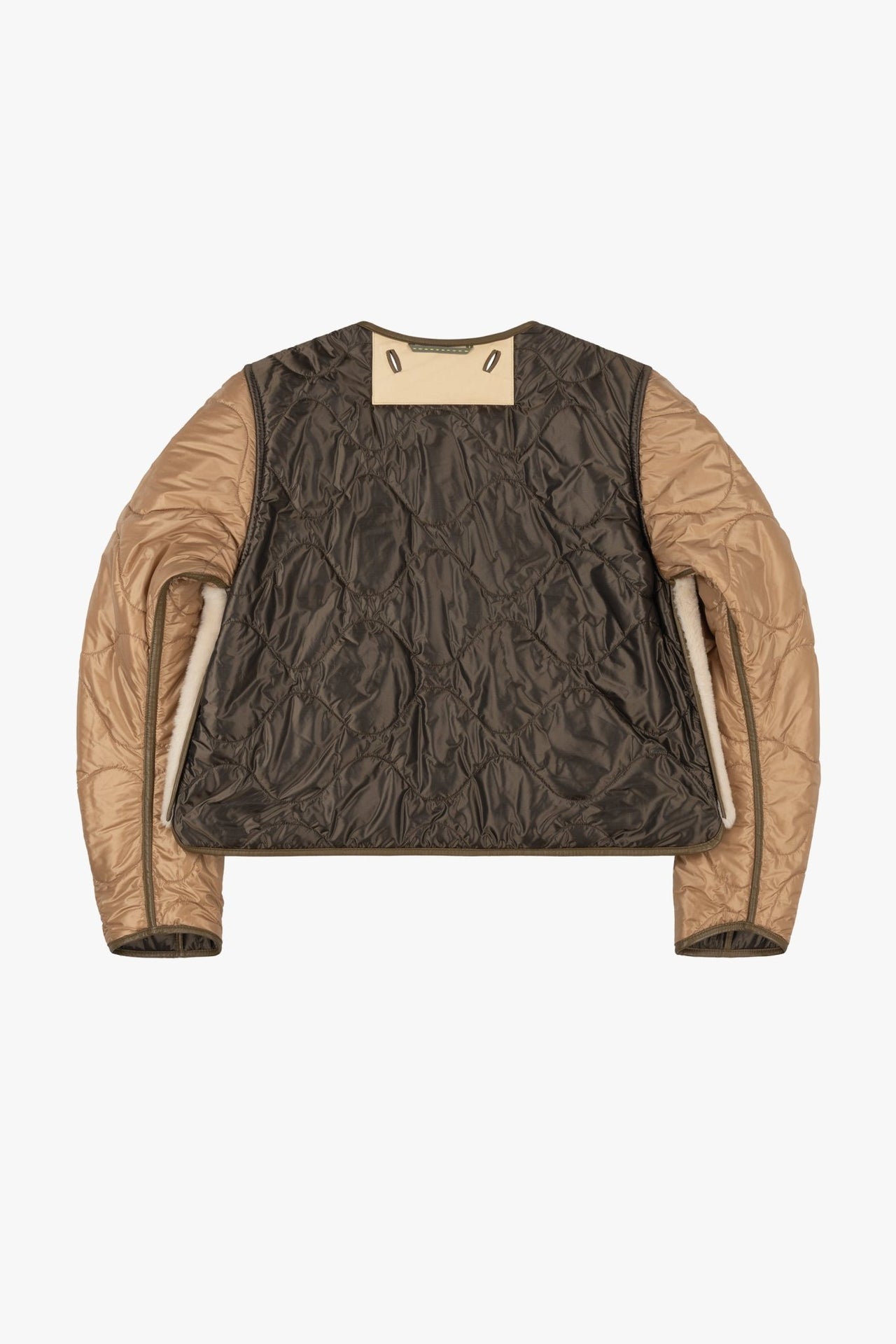 Aviator Shearling Jacket - Moss / Blush