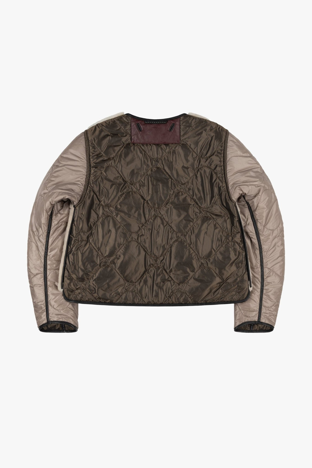 Aviator Shearling Jacket - Oxblood / Pebble