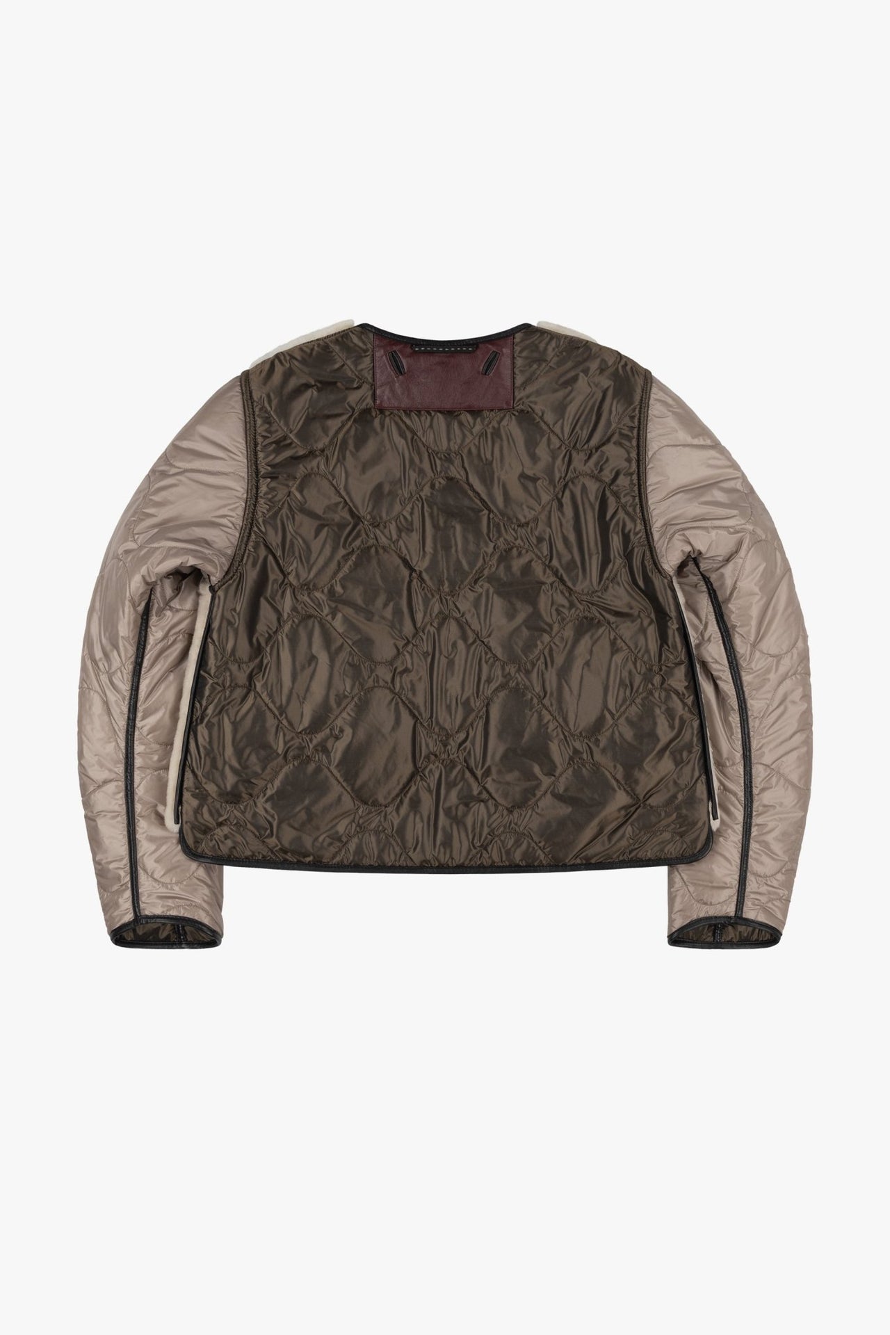 Aviator Shearling Jacket - Oxblood / Pebble