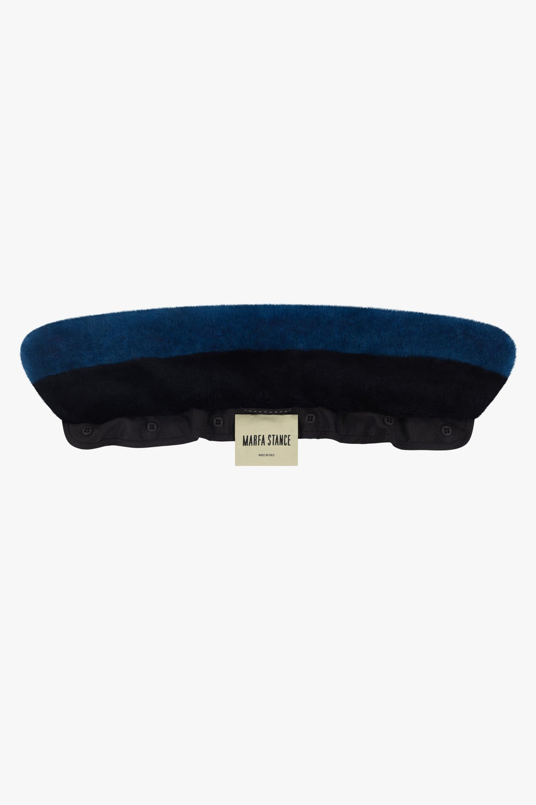 Shearling Stripe Collar - Petrol & Midnight