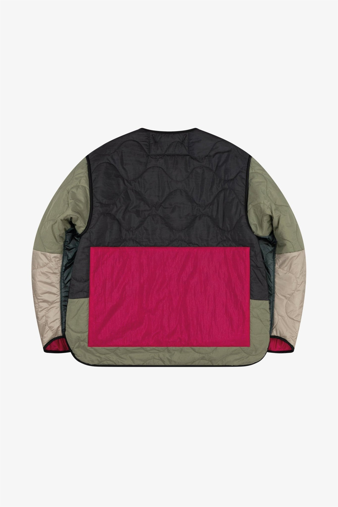 Signature Patchwork Cropped Quilt - Mineral Green / Fuchsia