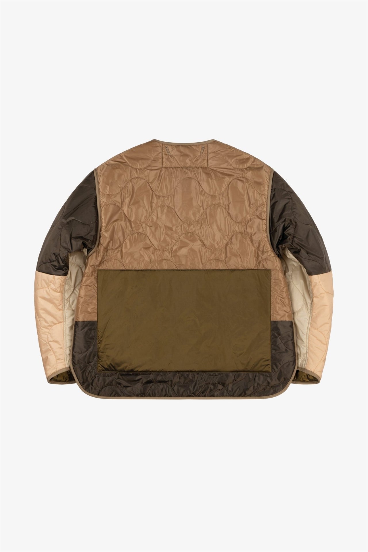 Signature Patchwork Cropped Quilt - Oyster / Antique Gold