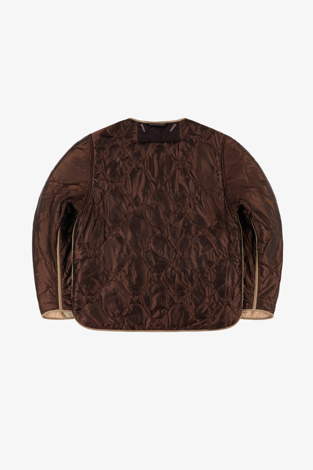 Signature Patchwork Cropped Quilt - Oyster / Dark Sienna