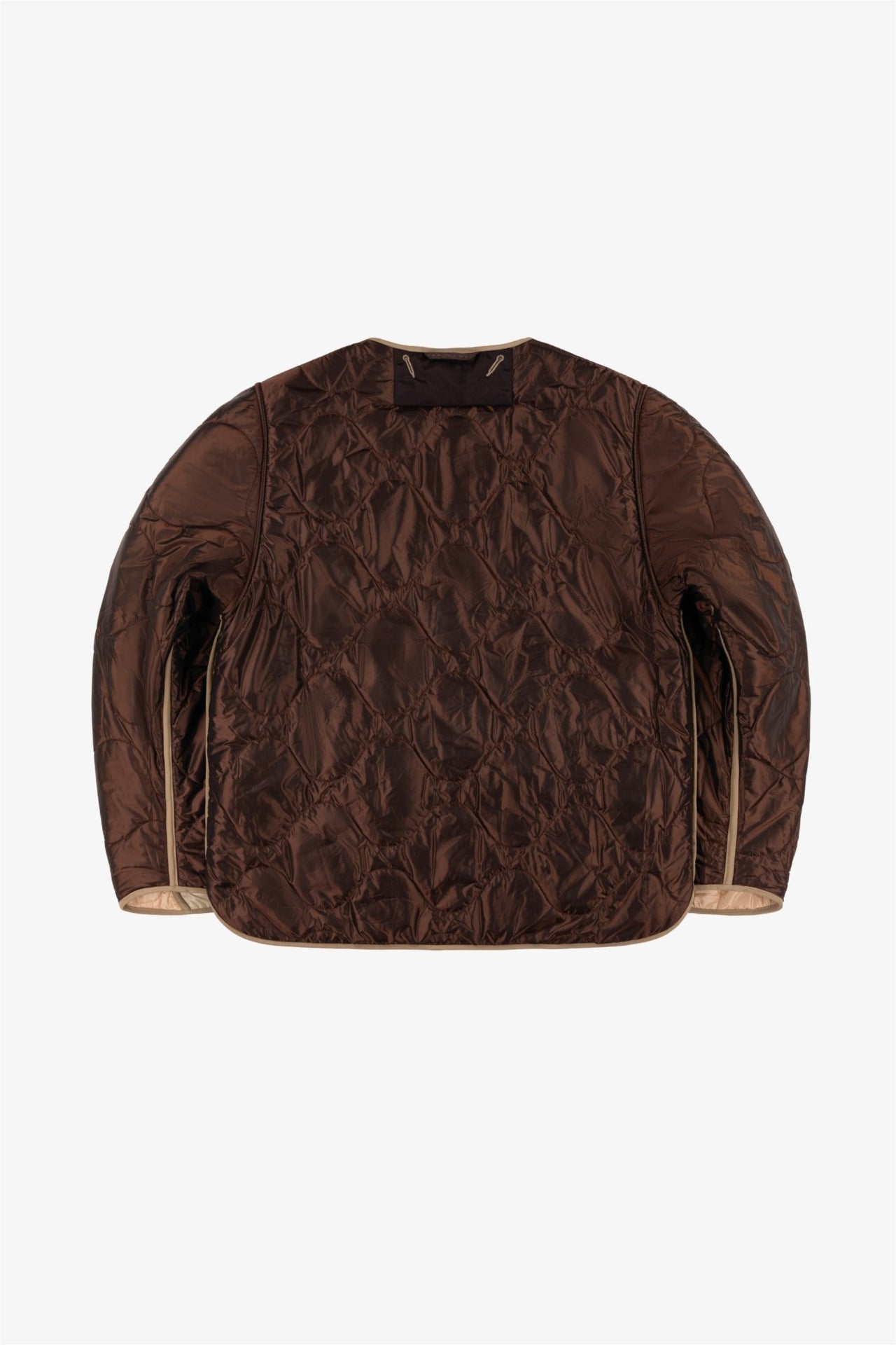 Signature Patchwork Cropped Quilt - Oyster / Dark Sienna