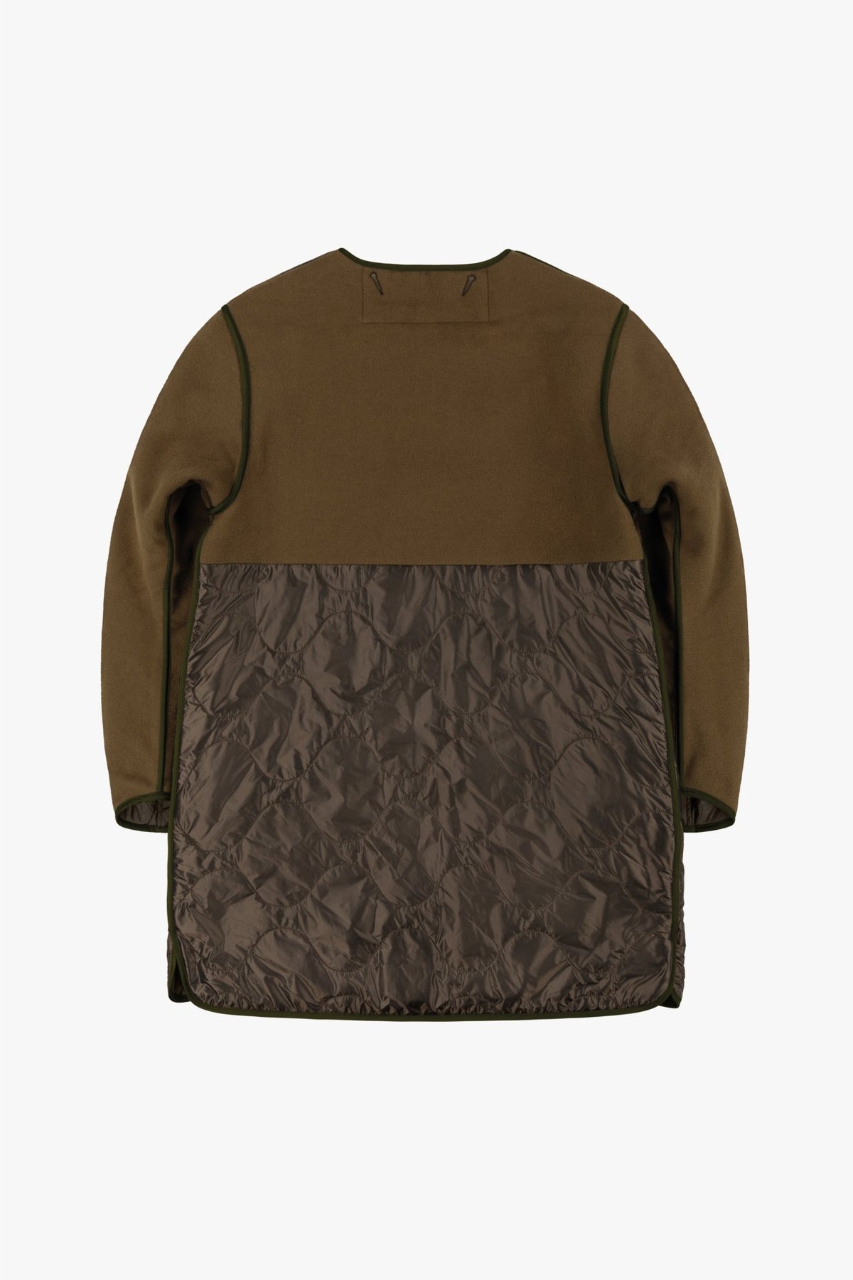 Signature Colourblock Wool Quilt - Moss & Peat / Dark Olive