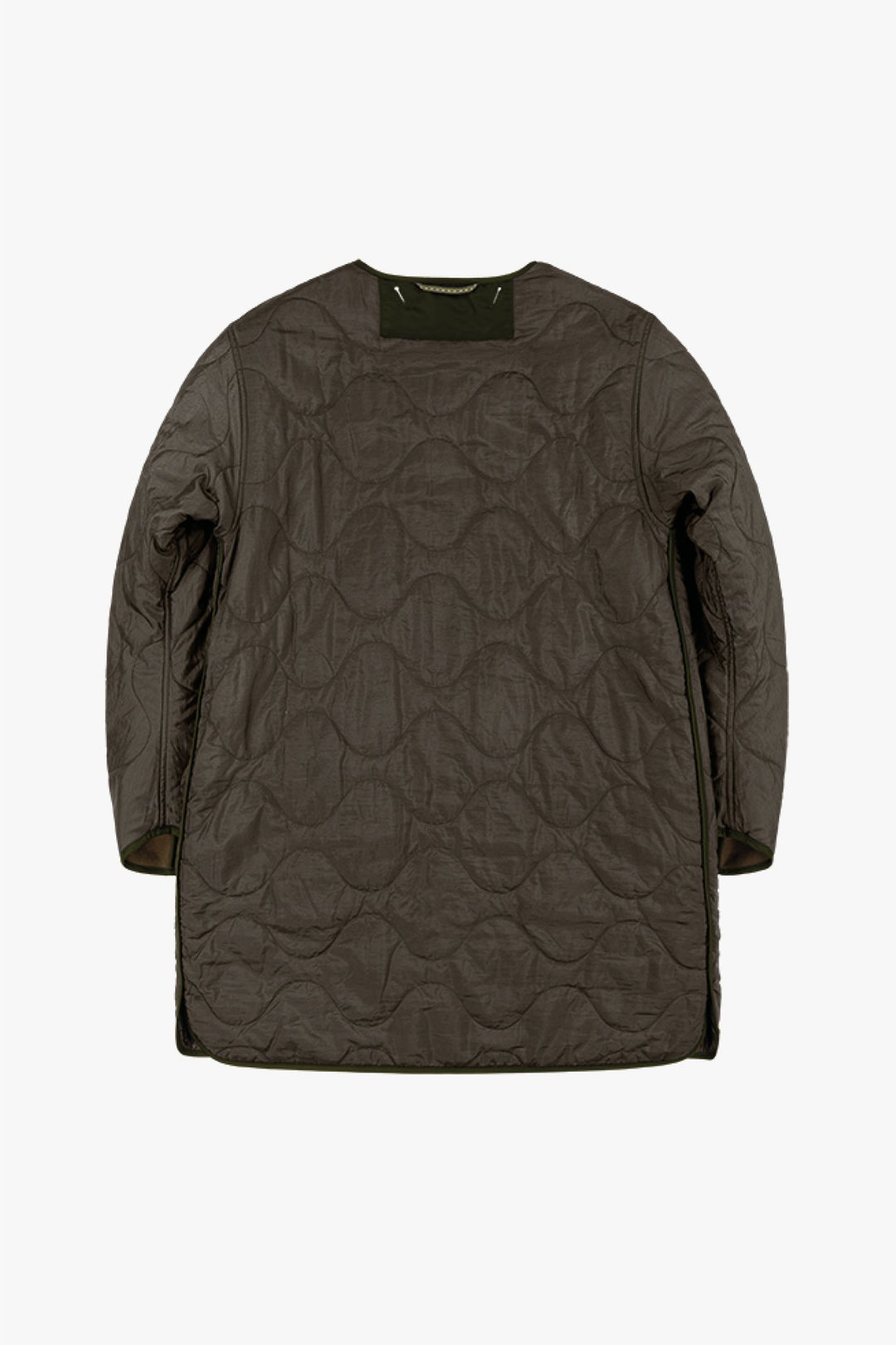 Signature Colourblock Wool Quilt - Moss & Peat / Dark Olive