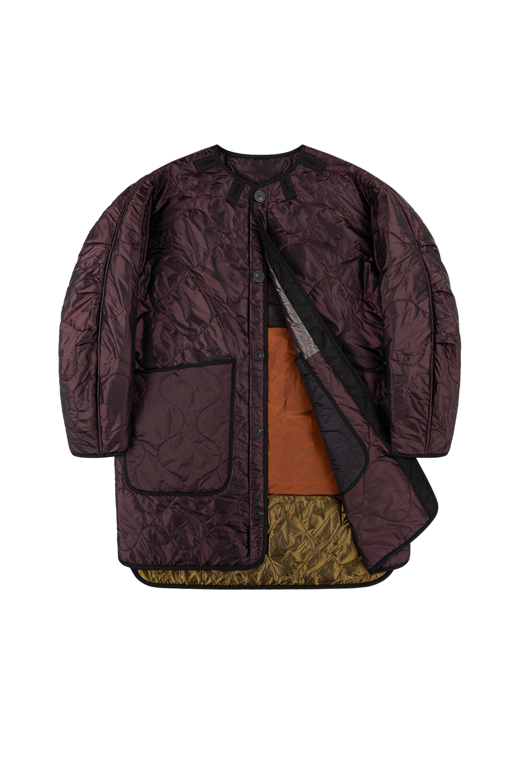 Signature Patchwork Quilt - Granite / Wine - Layer 1