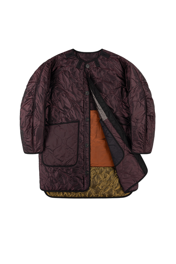 Signature Patchwork Quilt - Granite / Bordeaux - Layer 1