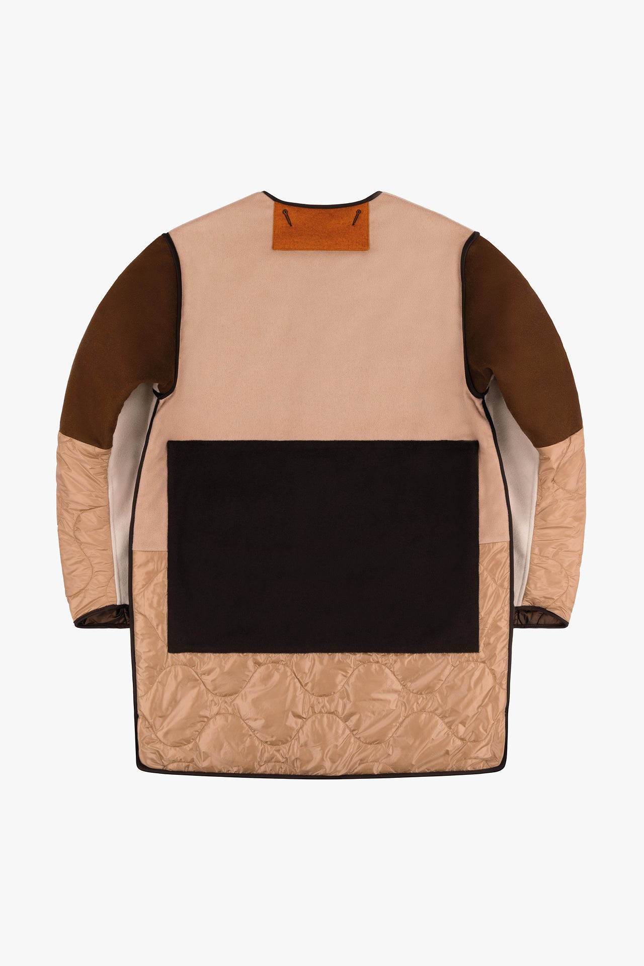 Signature Patchwork Wool Quilt - Camel / Dark Sienna