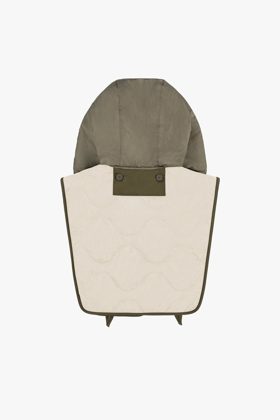 Silk Nylon Wrap Hood - Pale Olive / Dark Olive