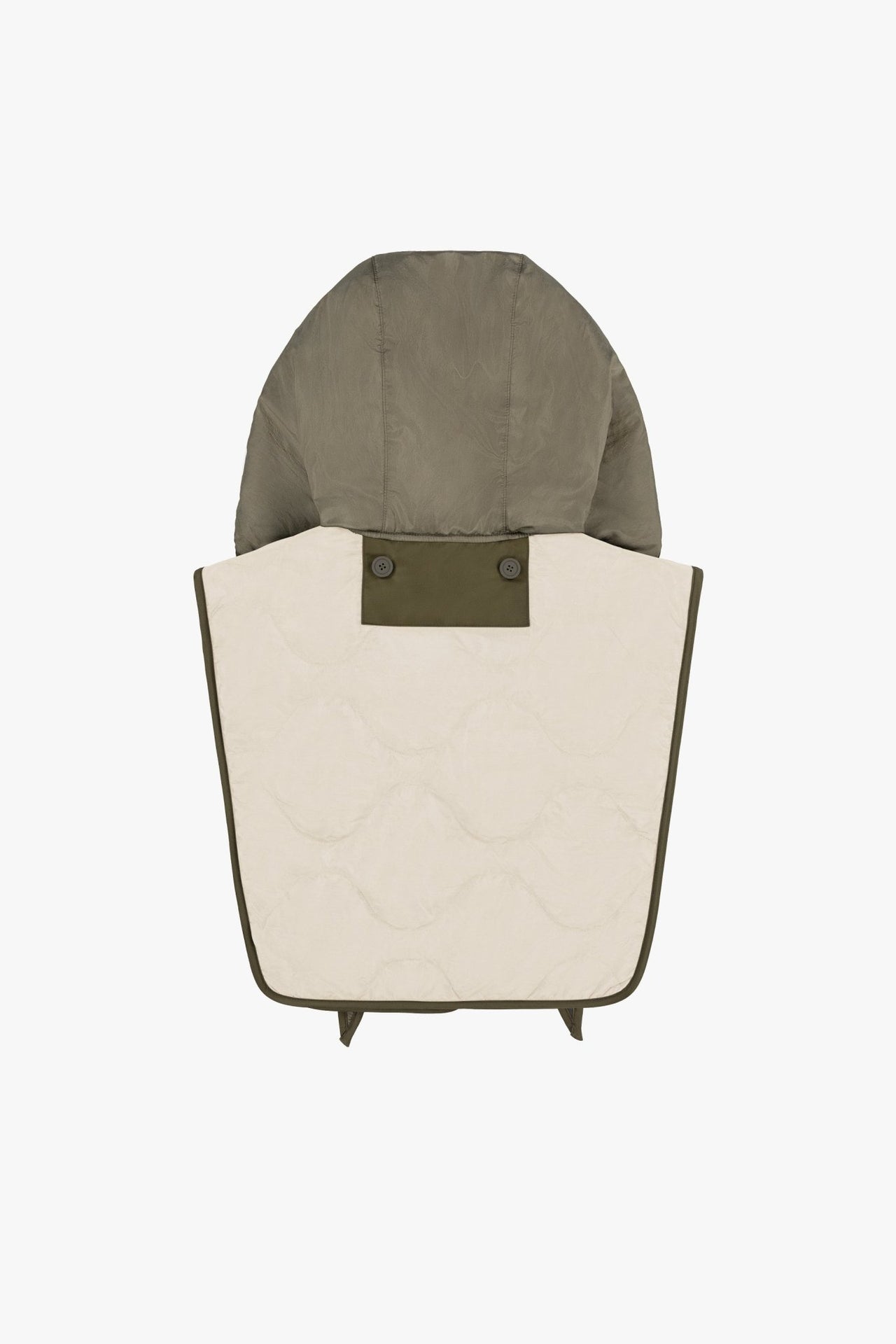 Silk Nylon Wrap Hood - Pale Olive / Dark Olive