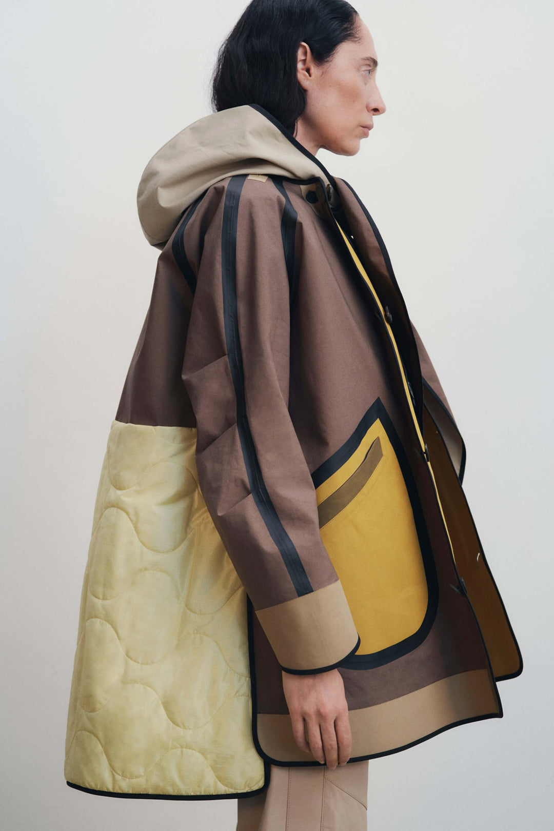 Weatherproof Bonded Wrap Hood - Stone / Peat