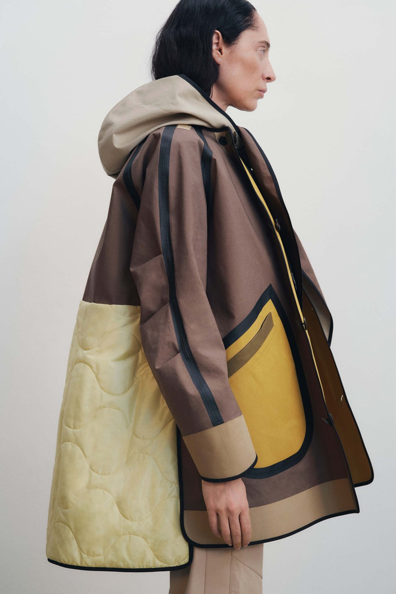 Weatherproof Bonded Wrap Hood - Stone / Peat