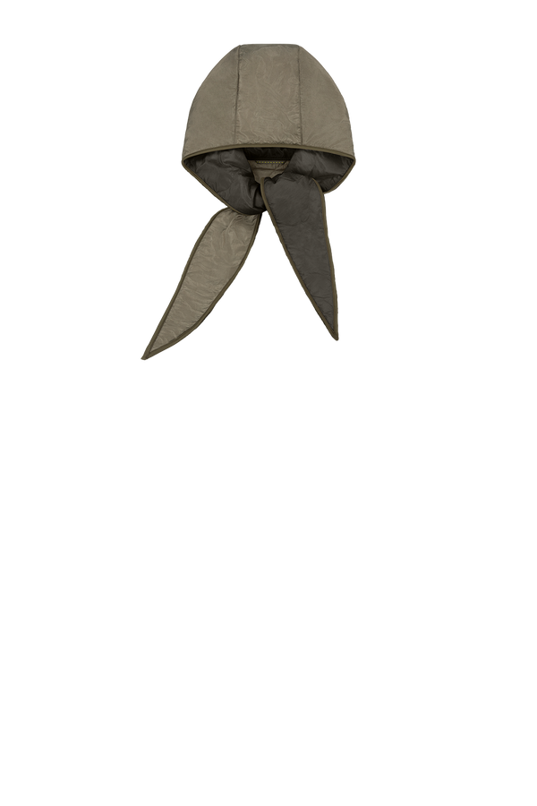 Silk Nylon Wrap Hood - Pale Olive / Dark Olive - Layer 7